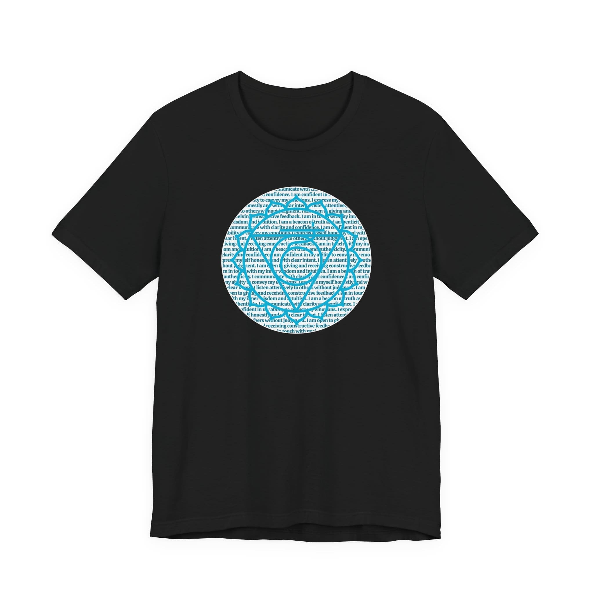 Throat Chakra Affirmations Lightweight T-Shirt - Blue Text - Image 20