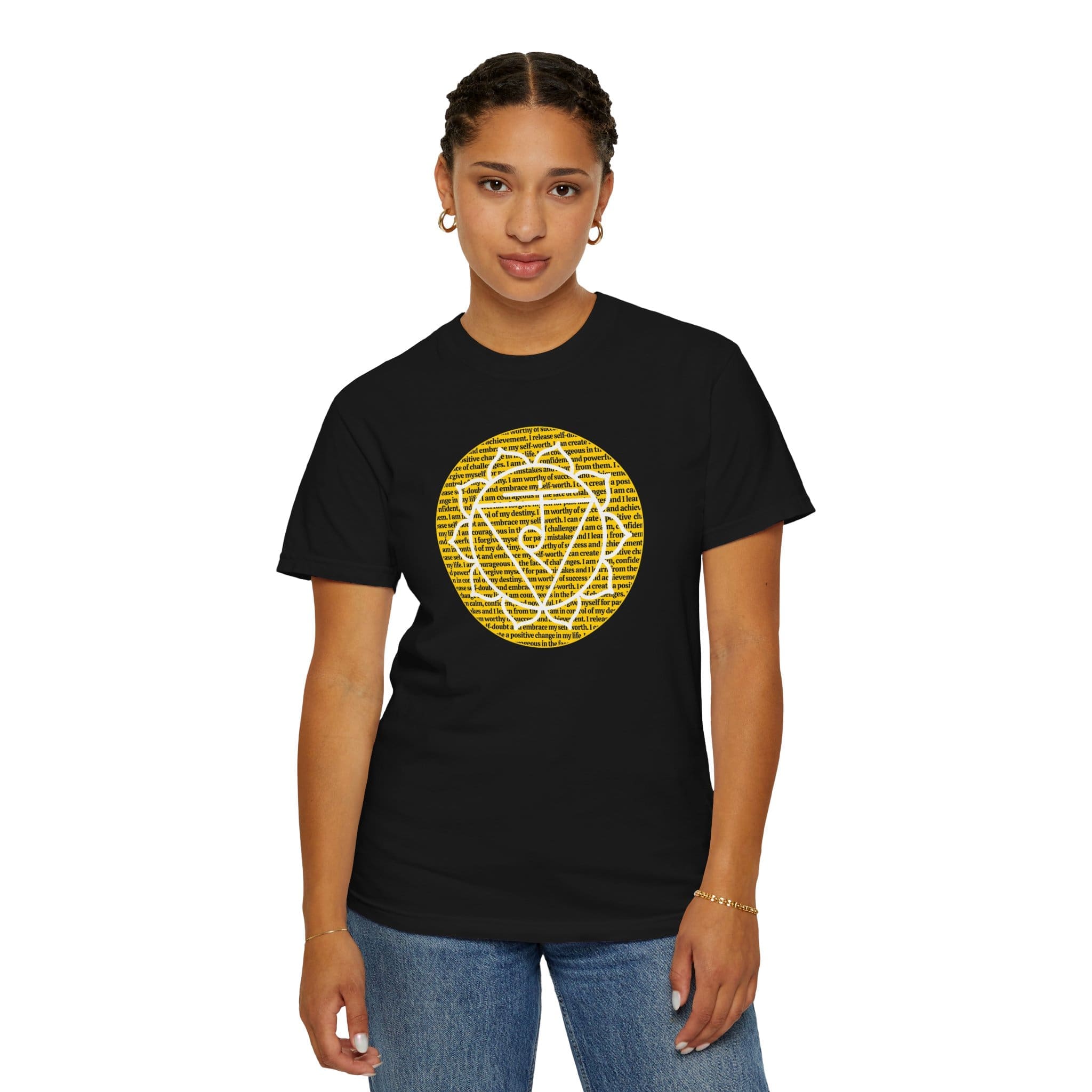 Solar Plexus Chakra Affirmations Heavyweight T-Shirt - Image 23