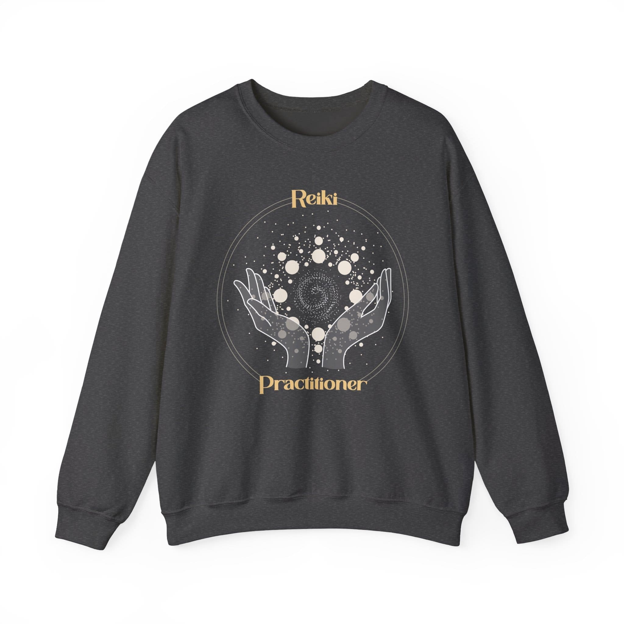 Reiki Practitioner - Crewneck Sweatshirt with Yellow Text - Image 16