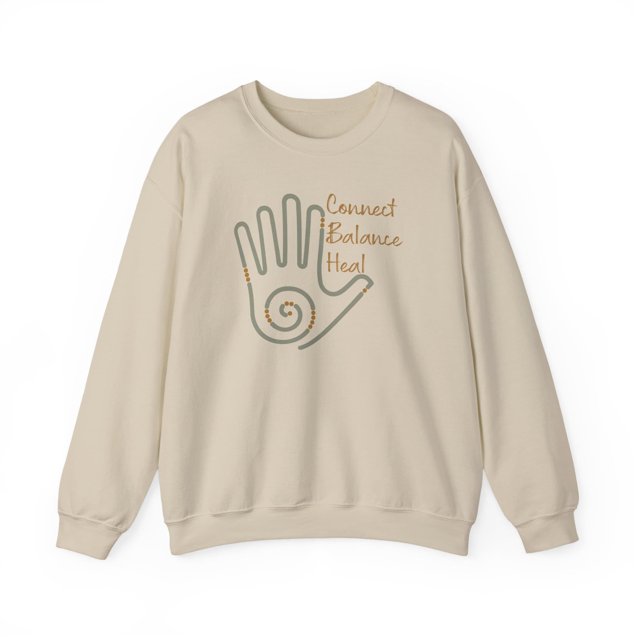 Connect, Balance, Heal - Reiki Hand Crewneck Sweatshirt - Image 7