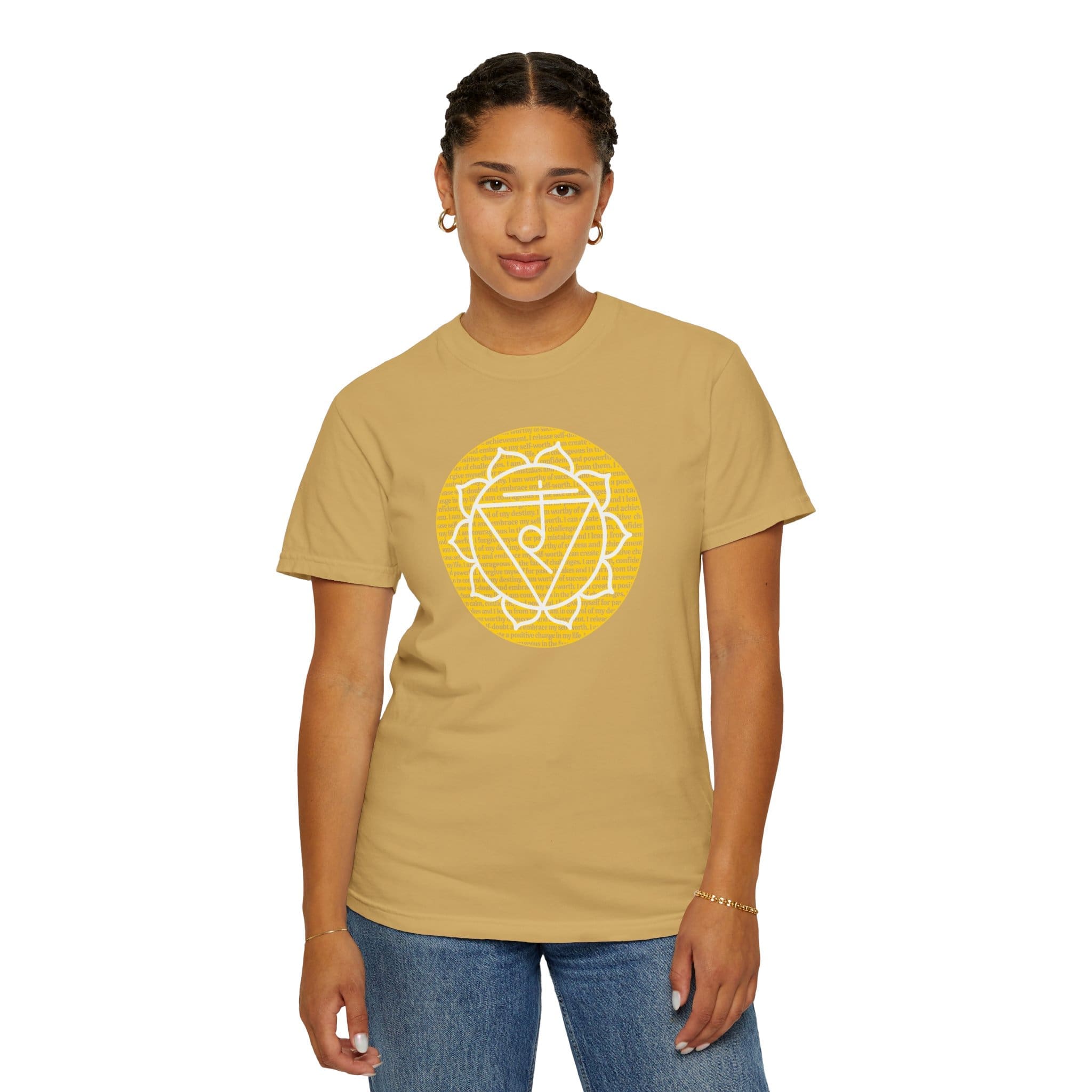 Solar Plexus Chakra Affirmations Heavyweight T-Shirt - Image 7