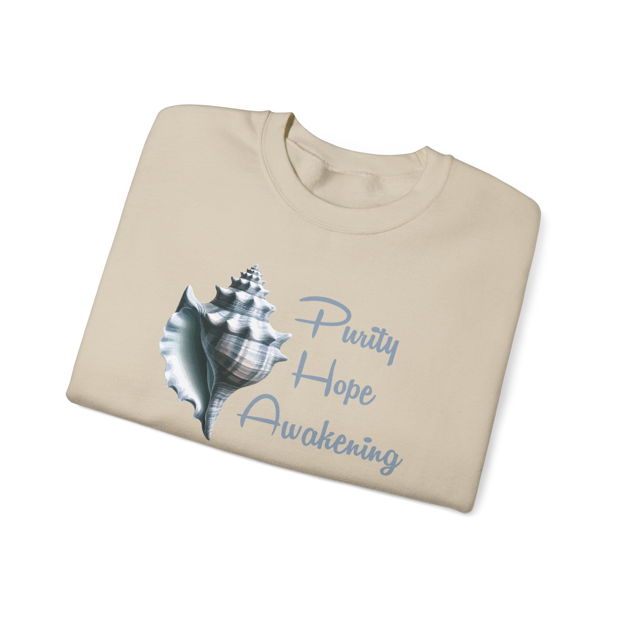 Purity, Hope, Awakening -Conch Shell Crewneck Sweatshirt - Image 8