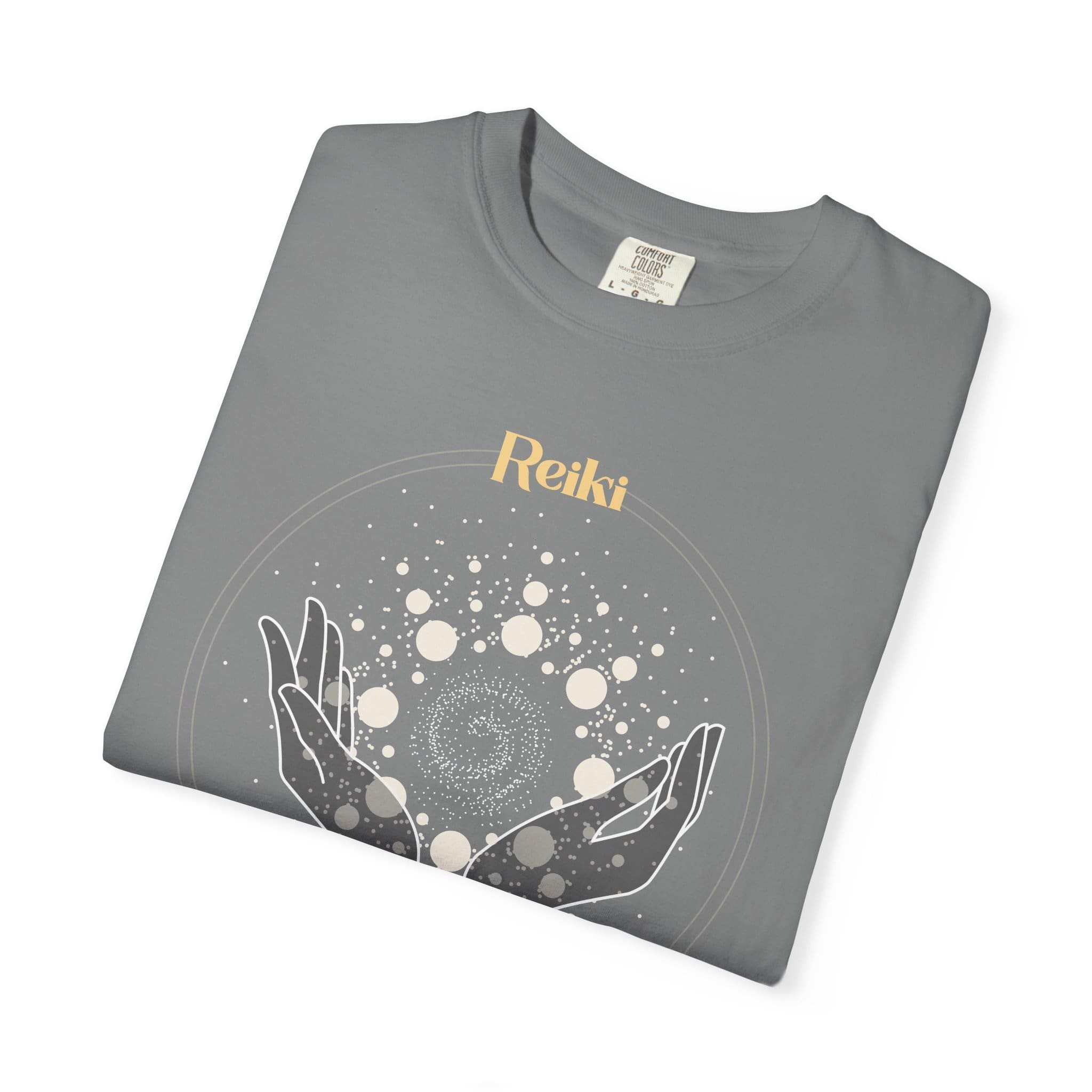 Reiki Practitioner - Heavyweight T-Shirt with Yellow Text - Image 13