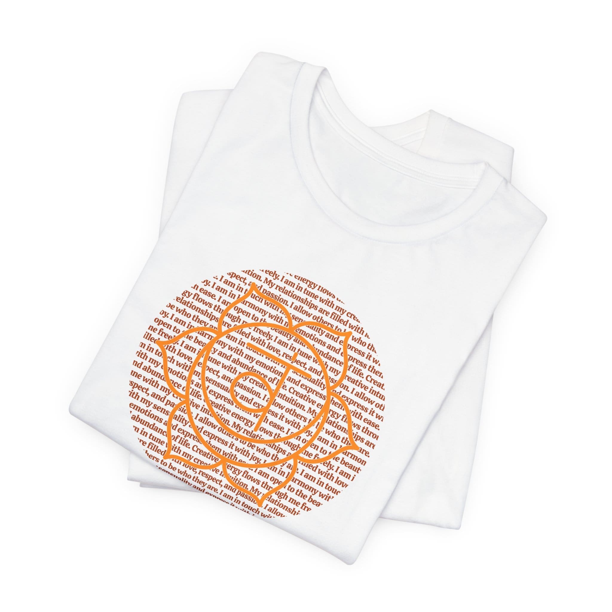 Sacral Chakra Affirmations Lightweight T-Shirt - Orange Text - Image 21