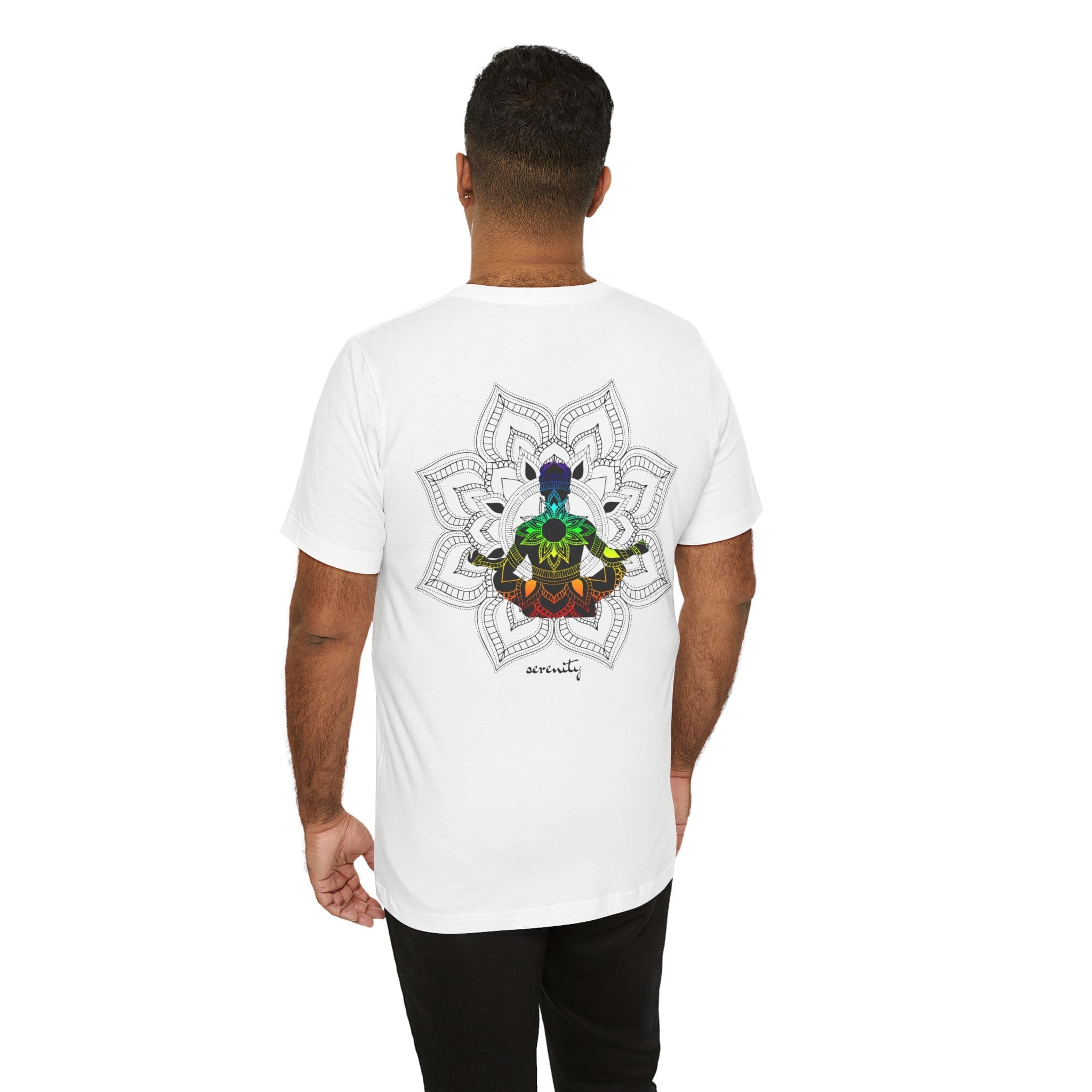 Serenity - Chakra Mandala Lightweight Shirt with Male Silhouette - Image 6