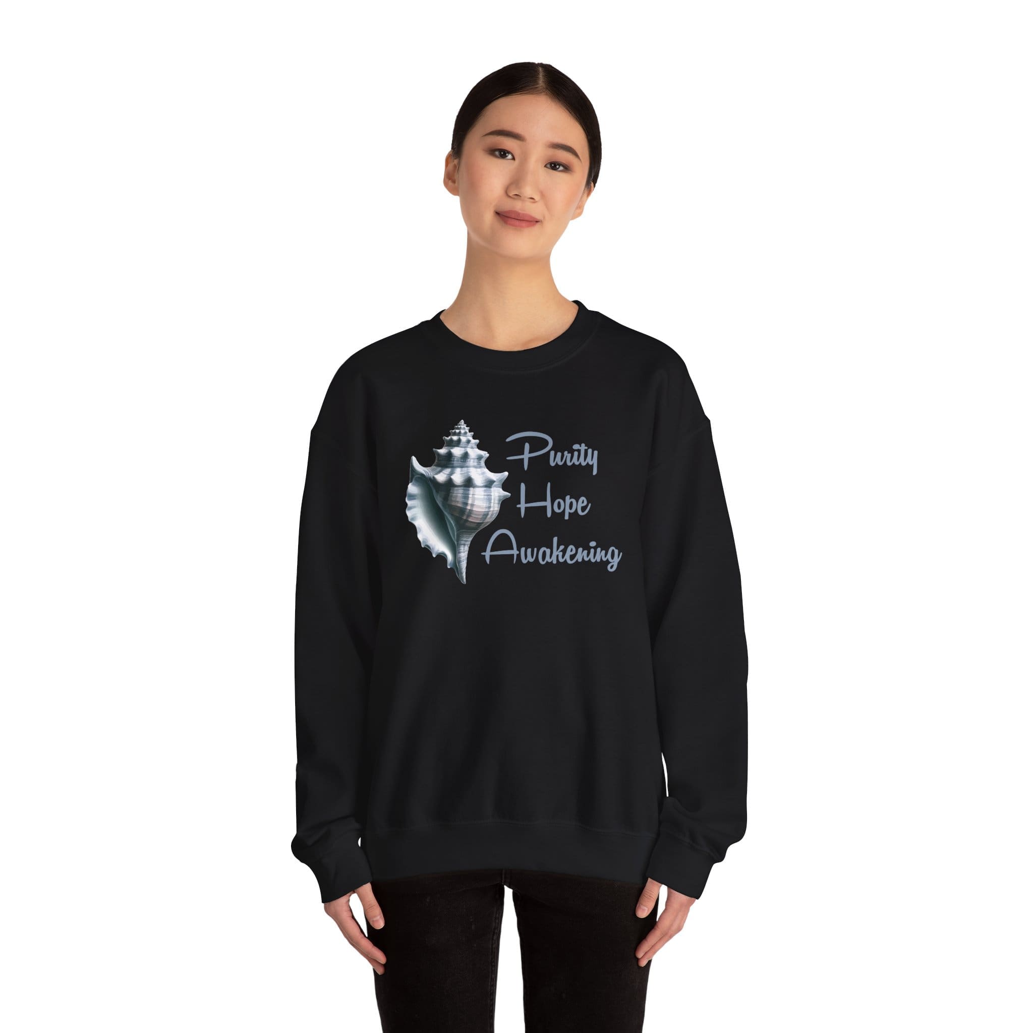 Purity, Hope, Awakening -Conch Shell Crewneck Sweatshirt - Image 23