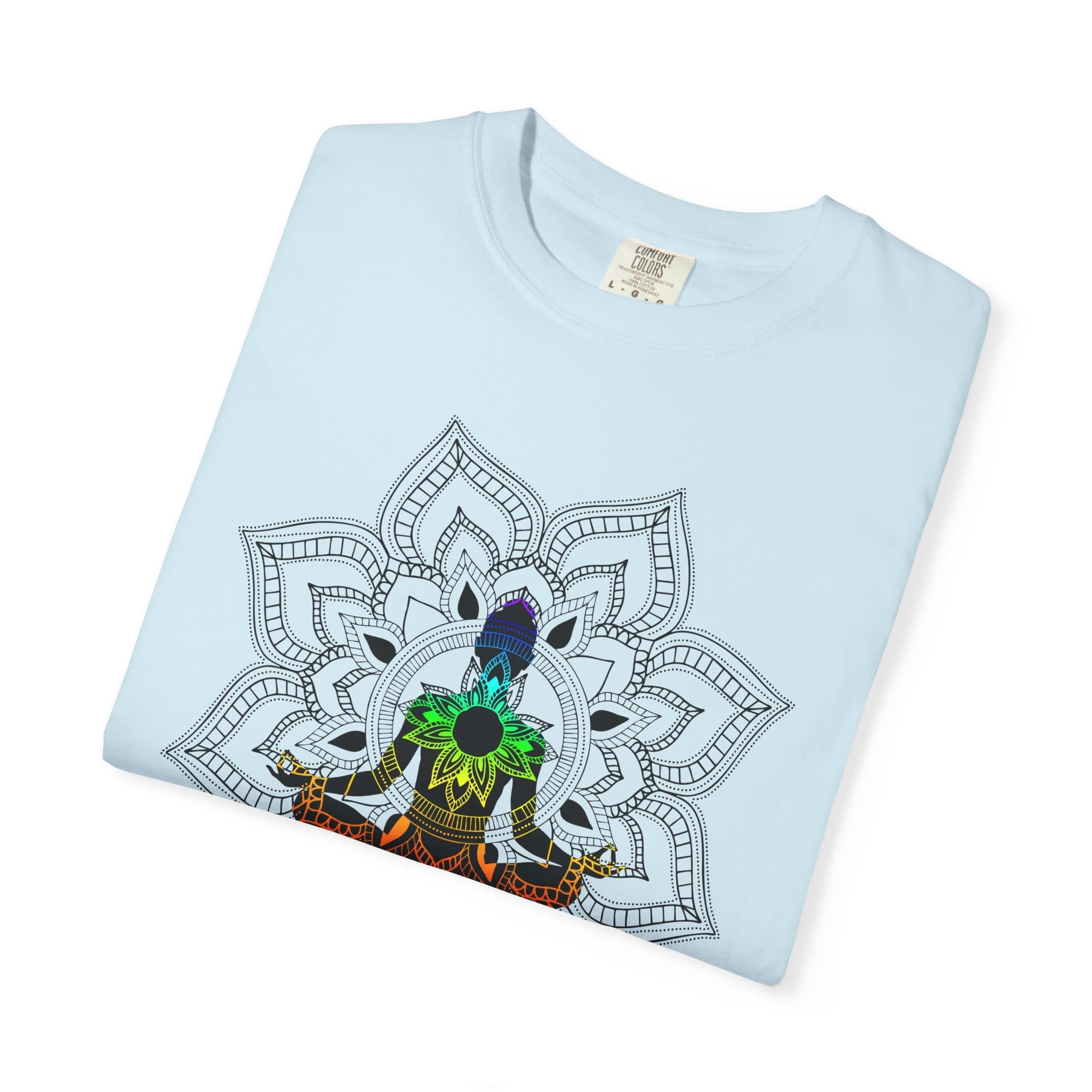 Serenity - Chakra Mandala Heavyweight Tee with Female Silhouette - Image 17