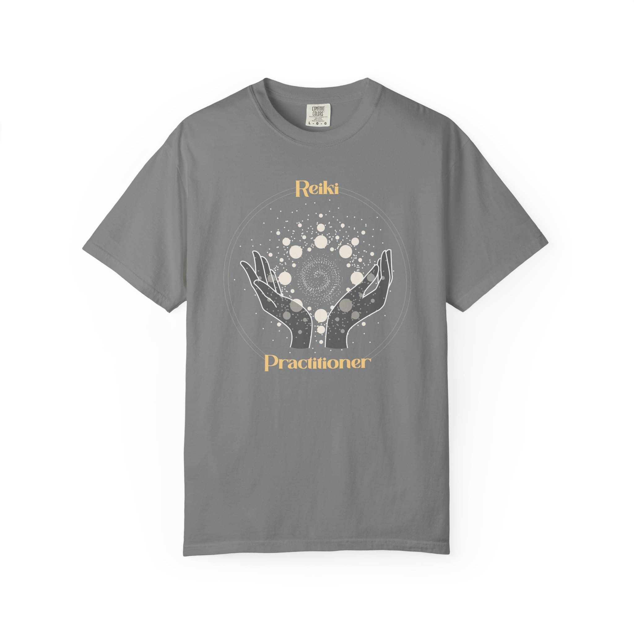 Reiki Practitioner - Heavyweight T-Shirt with Yellow Text - Image 12