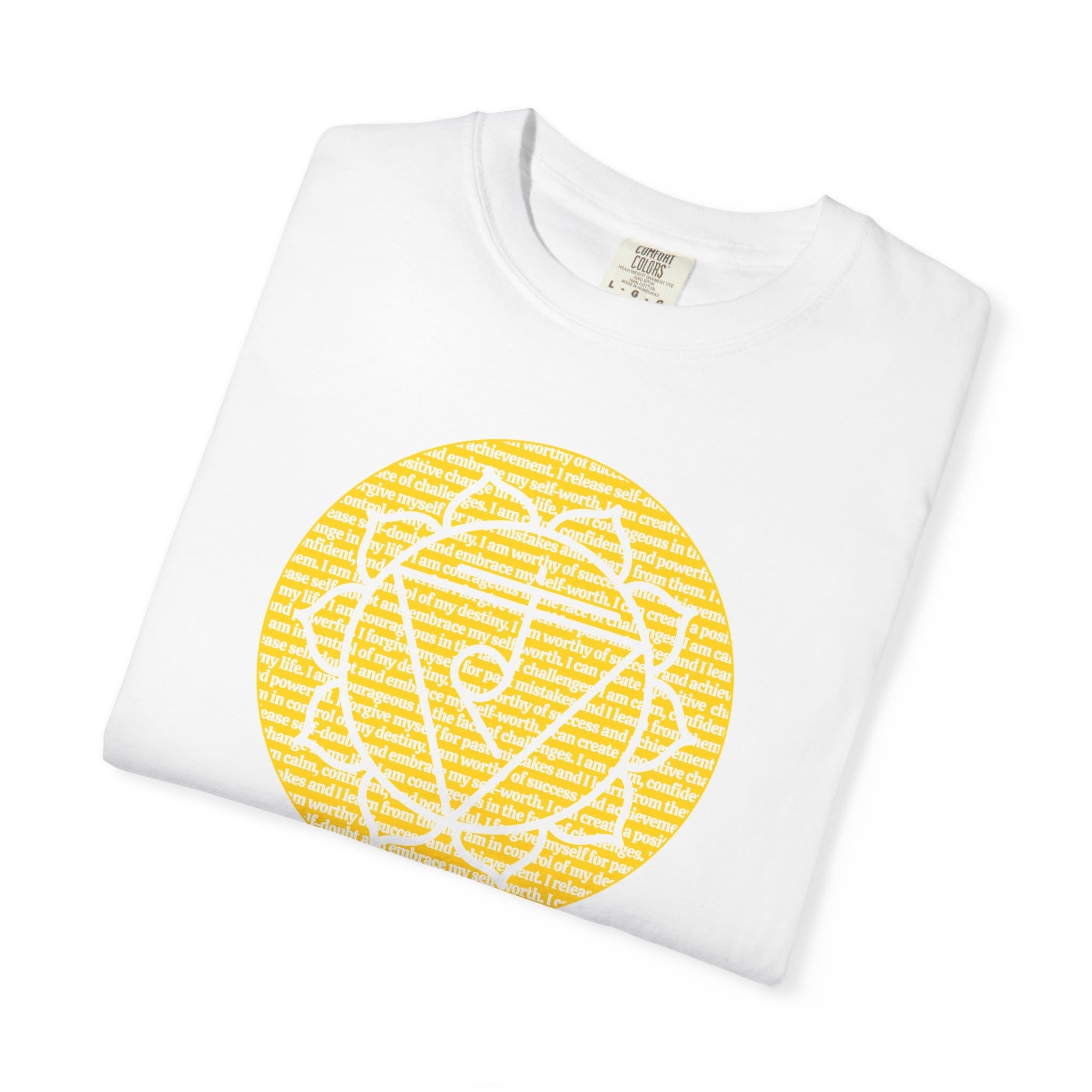 Solar Plexus Chakra Affirmations Heavyweight T-Shirt - Image 9