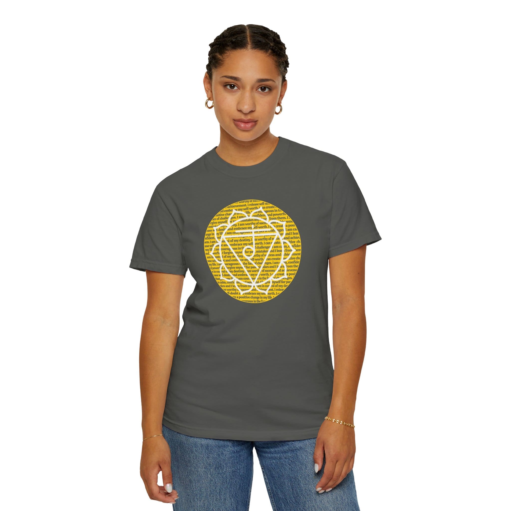 Solar Plexus Chakra Affirmations Heavyweight T-Shirt - Image 19