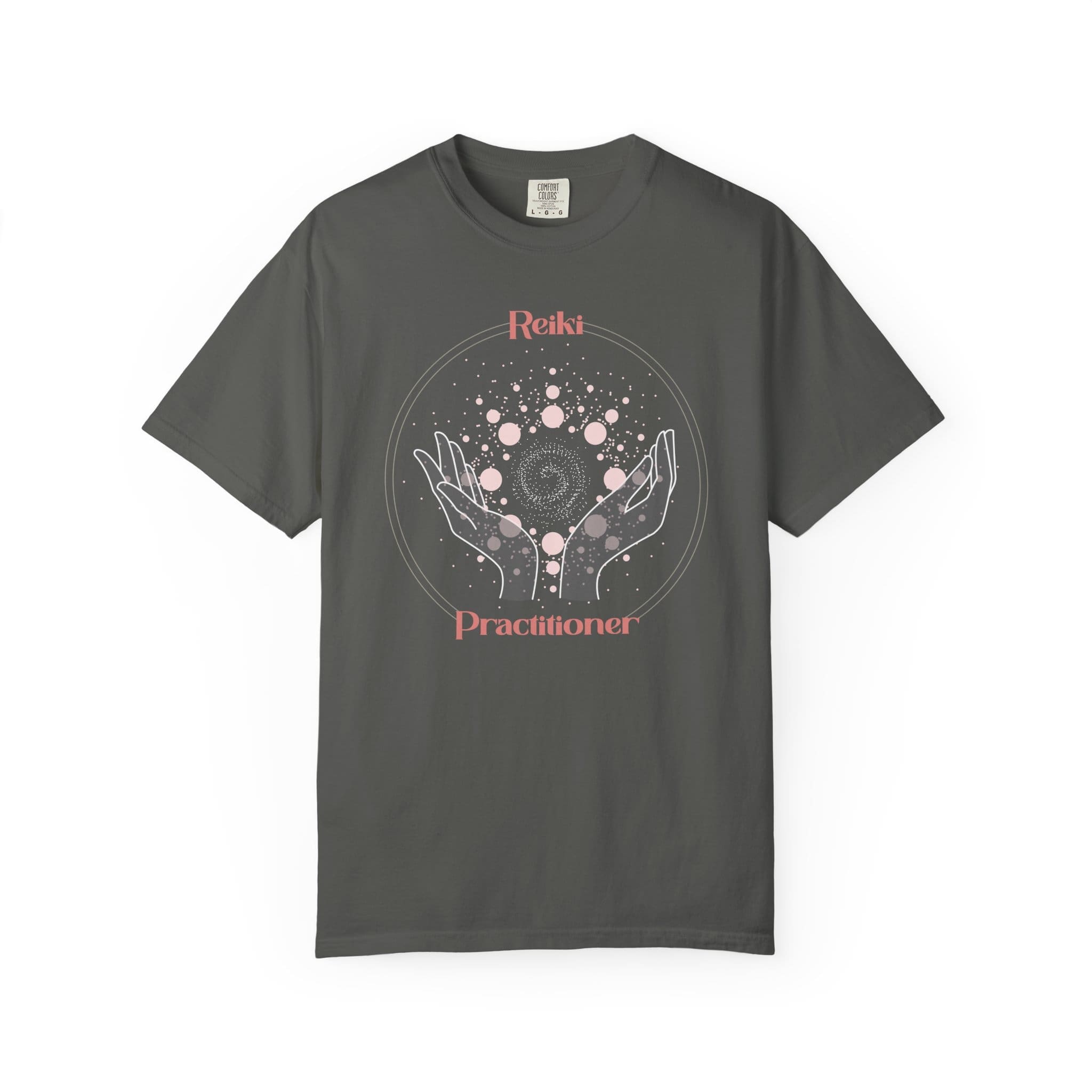 Reiki Practitioner - Heavyweight T-Shirt with Pink Text - Image 12