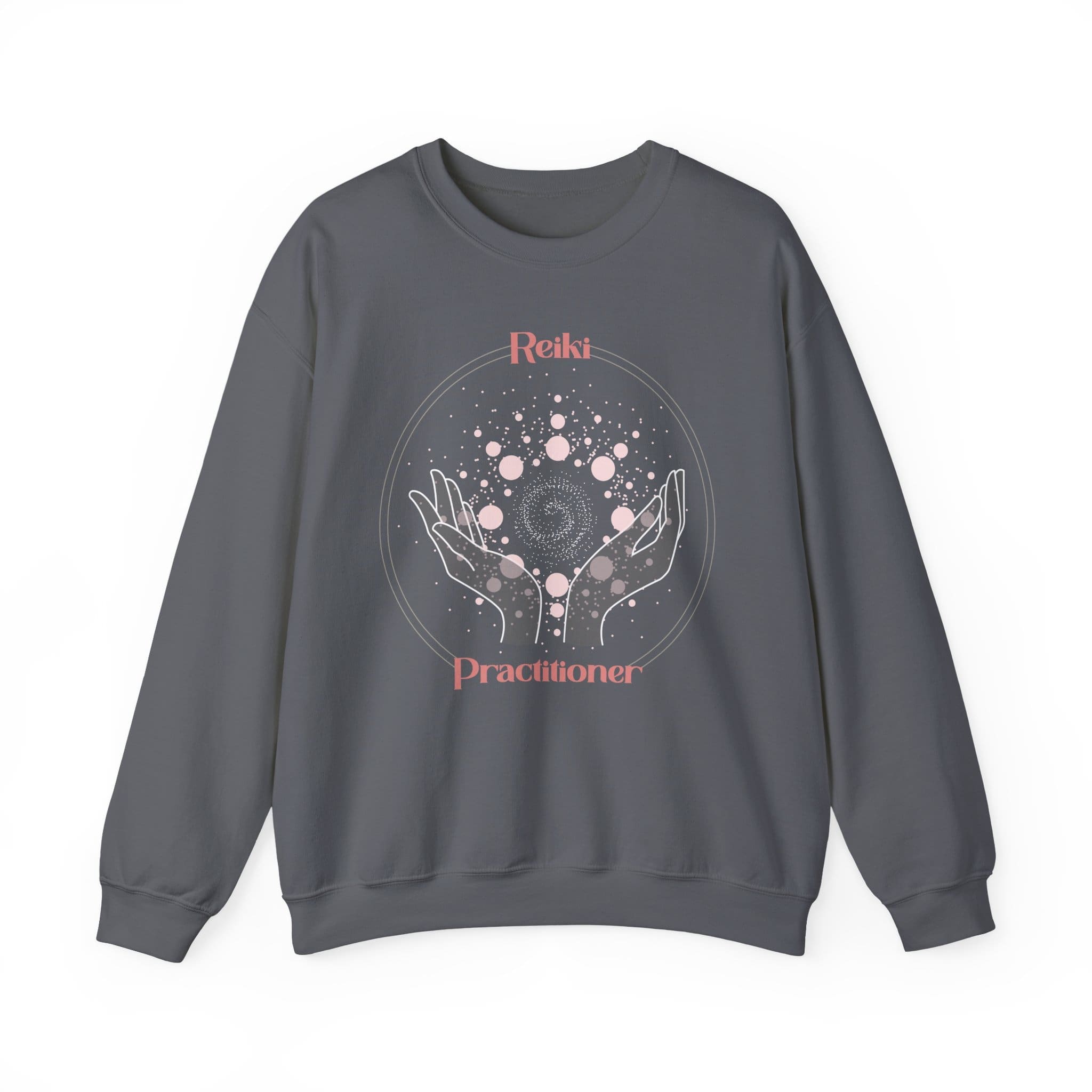 Reiki Practitioner - Crewneck Sweatshirt with Pink Text - Image 12