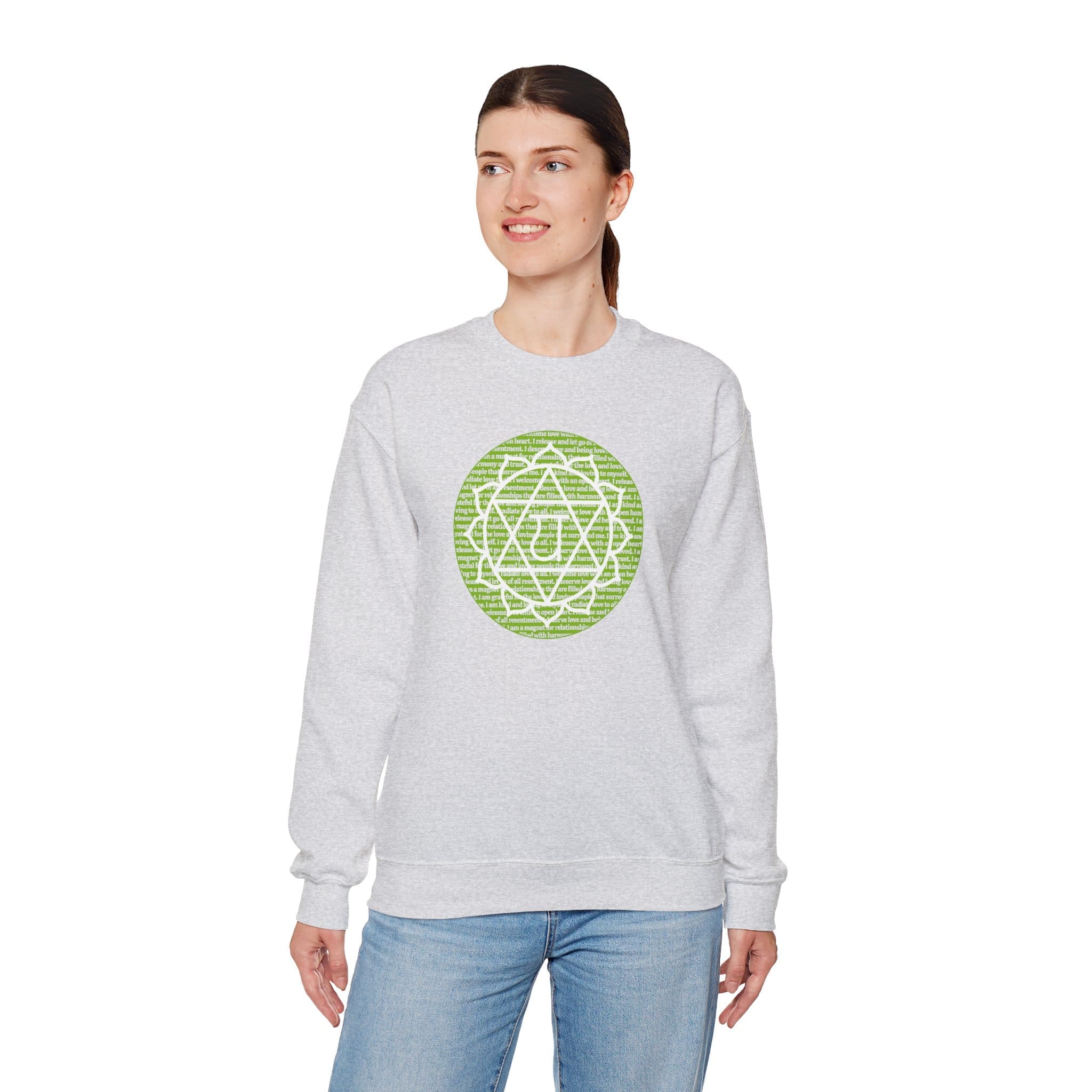 Heart Chakra Affirmations Crewneck Sweatshirt - Image 10