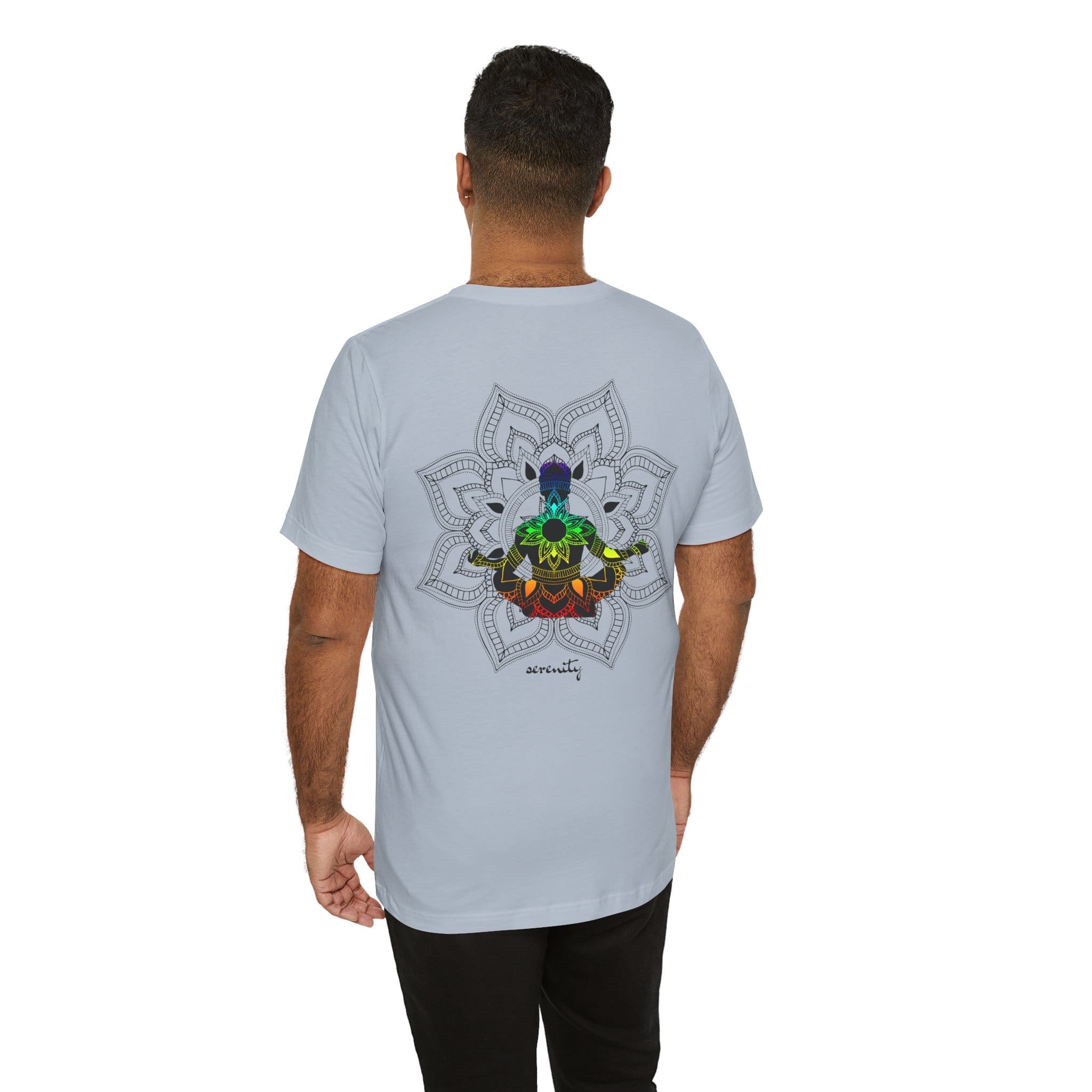 Serenity - Chakra Mandala Lightweight Shirt with Male Silhouette - Image 23