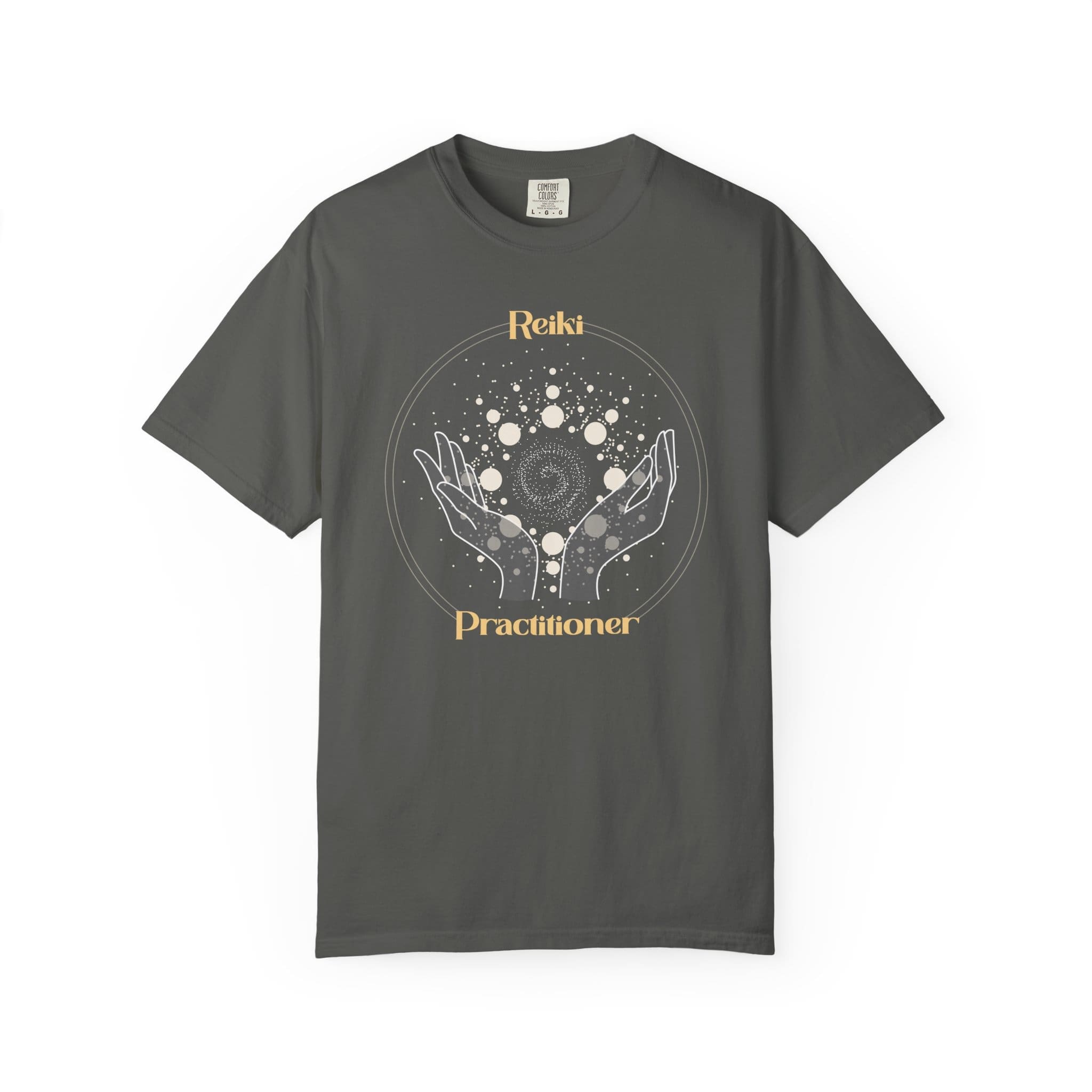 Reiki Practitioner - Heavyweight T-Shirt with Yellow Text - Image 8