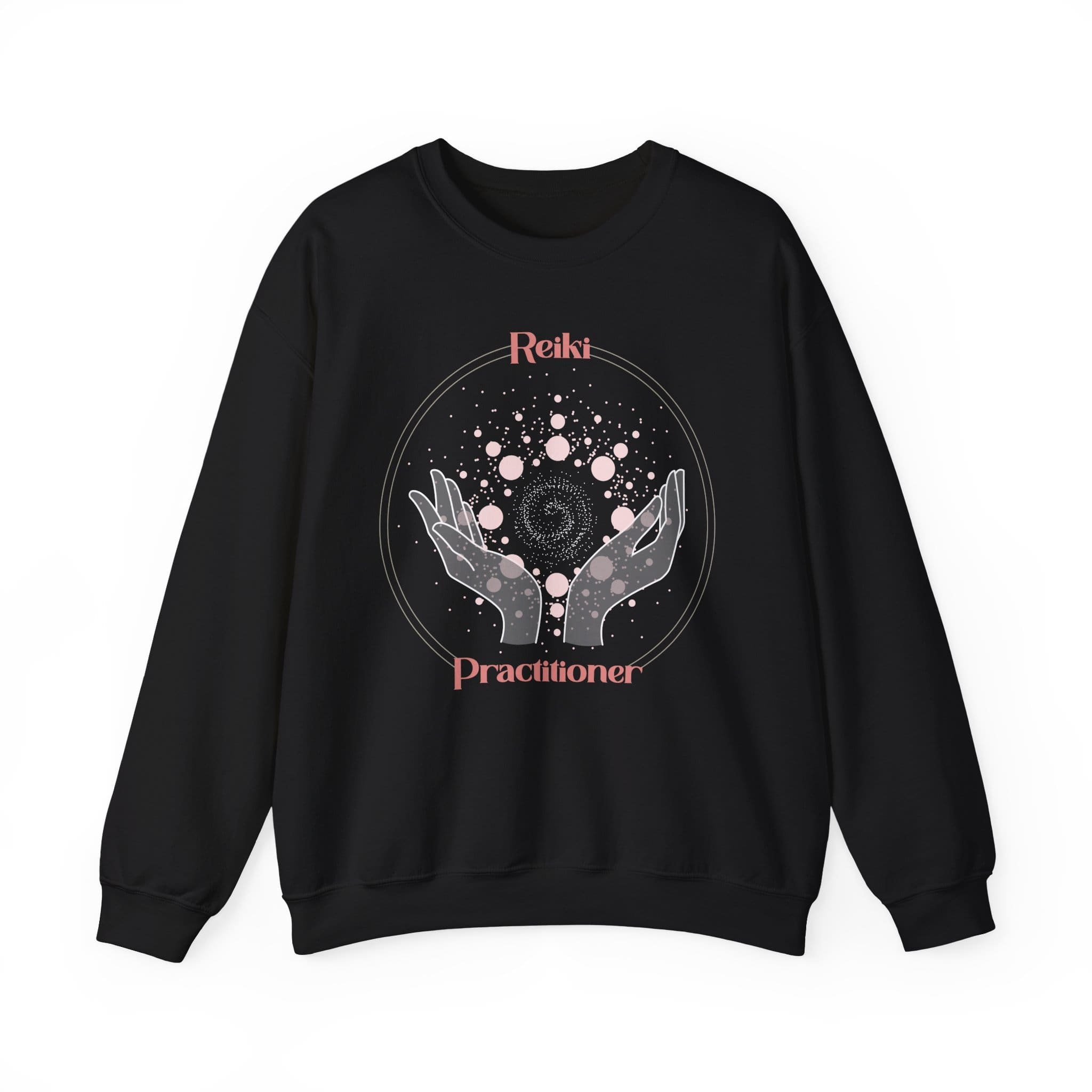 Reiki Practitioner - Crewneck Sweatshirt with Pink Text - Image 20