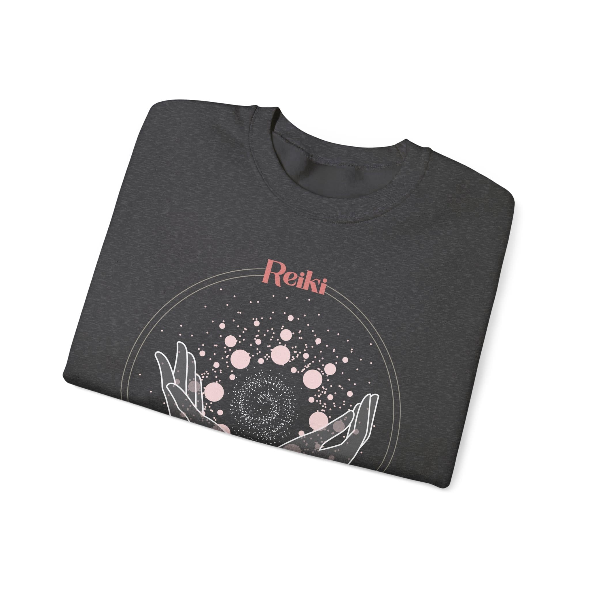 Reiki Practitioner - Crewneck Sweatshirt with Pink Text - Image 17