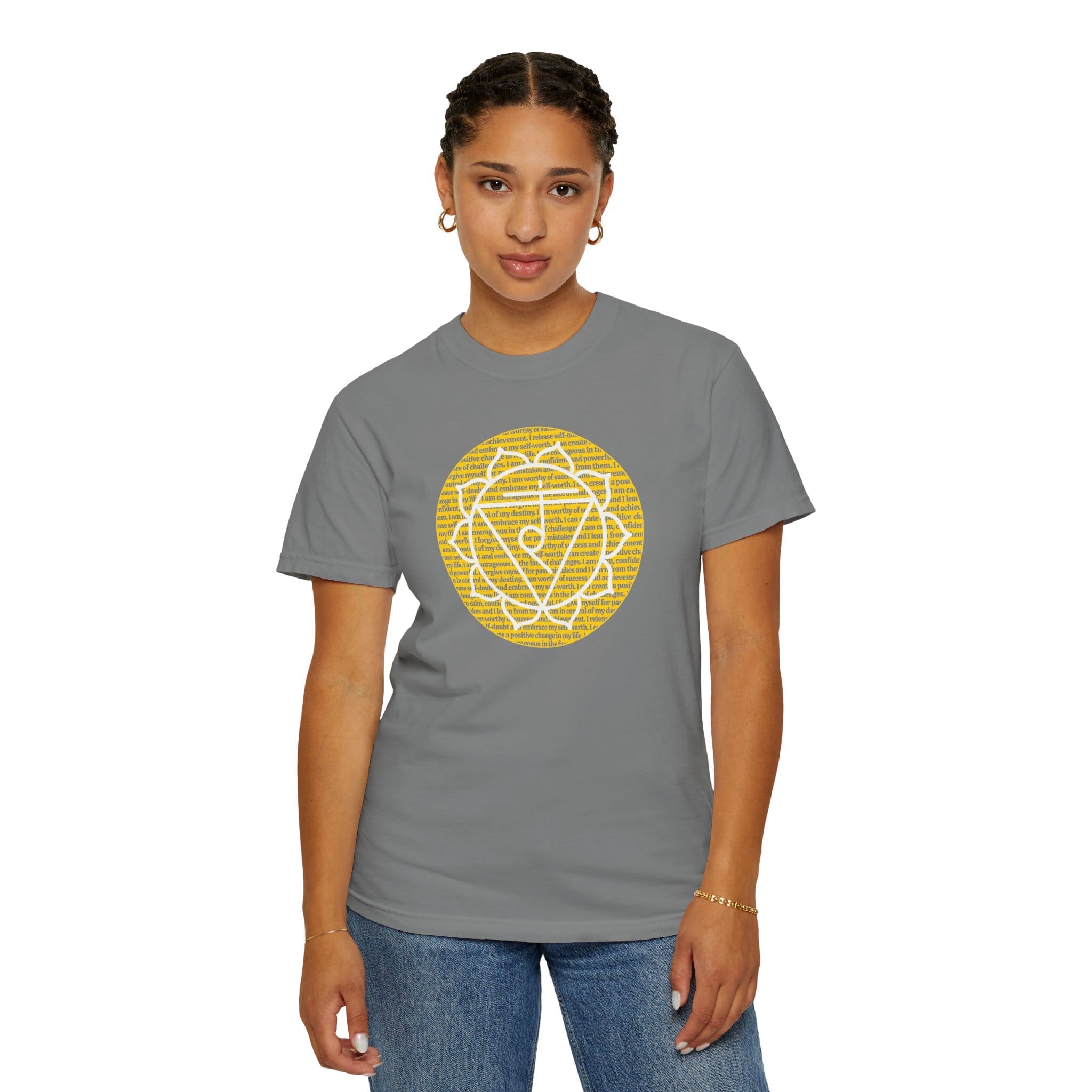 Solar Plexus Chakra Affirmations Heavyweight T-Shirt - Image 15