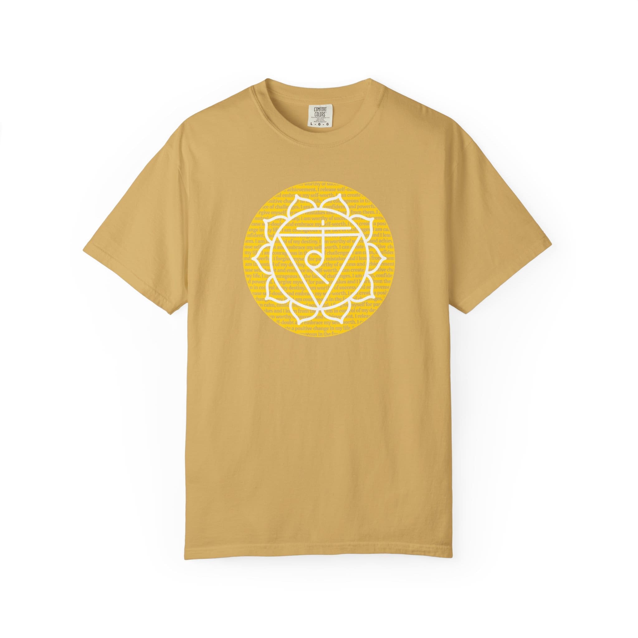 Solar Plexus Chakra Affirmations Heavyweight T-Shirt - Image 3