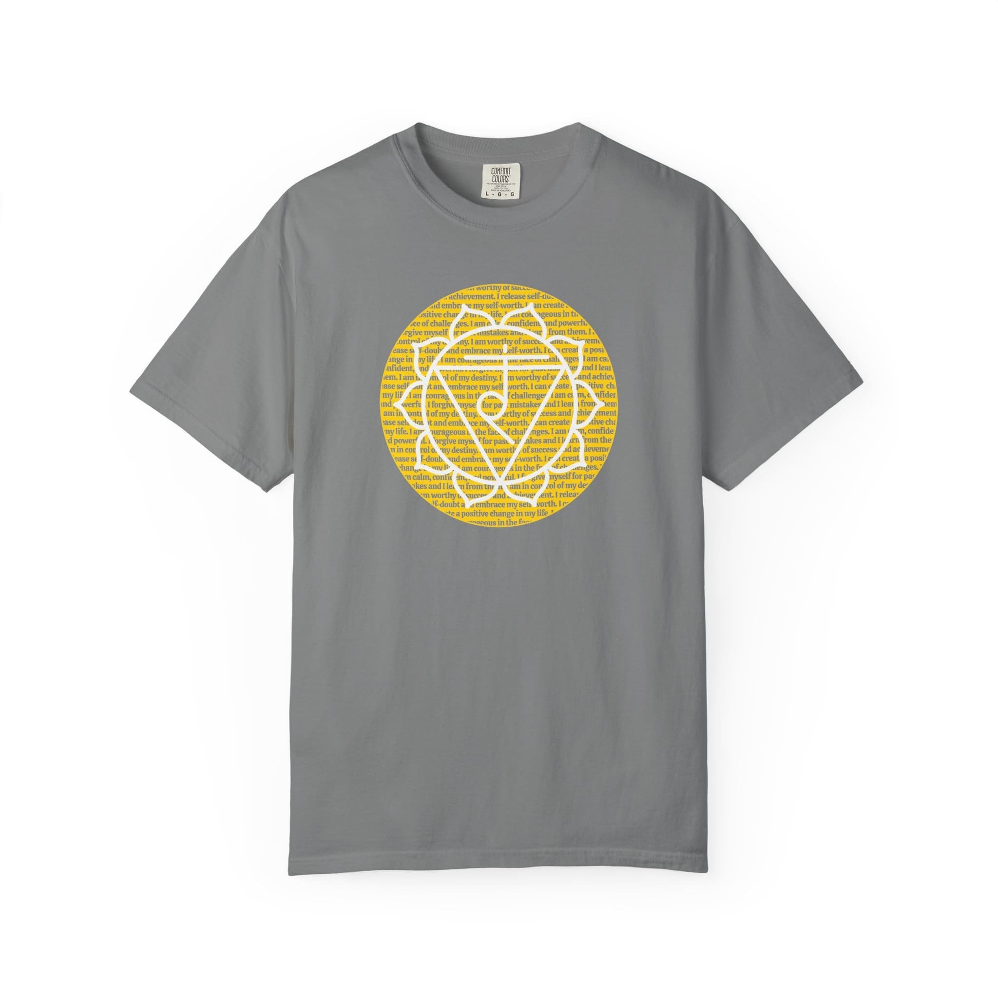 Solar Plexus Chakra Affirmations Heavyweight T-Shirt - Image 12