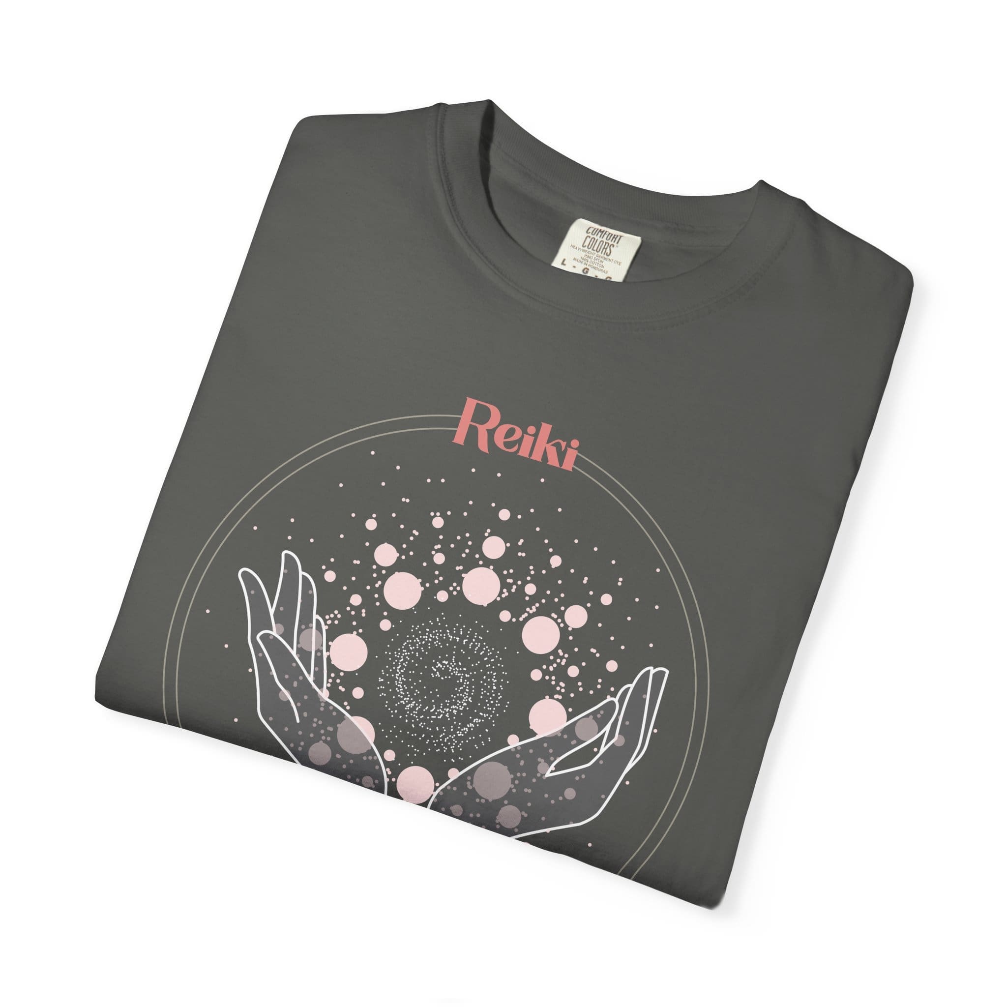 Reiki Practitioner - Heavyweight T-Shirt with Pink Text - Image 13