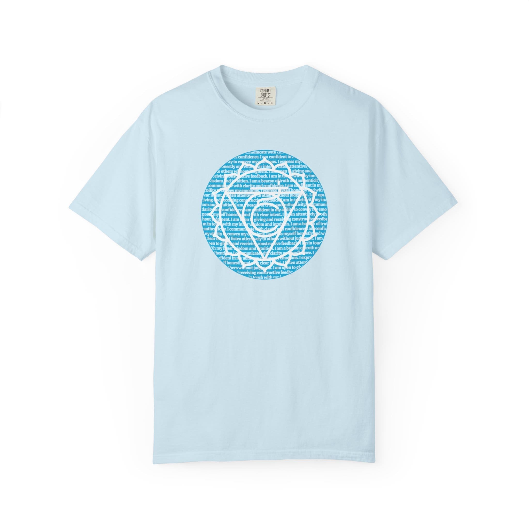 Throat Chakra Affirmations Heavyweight T-Shirt - Image 3