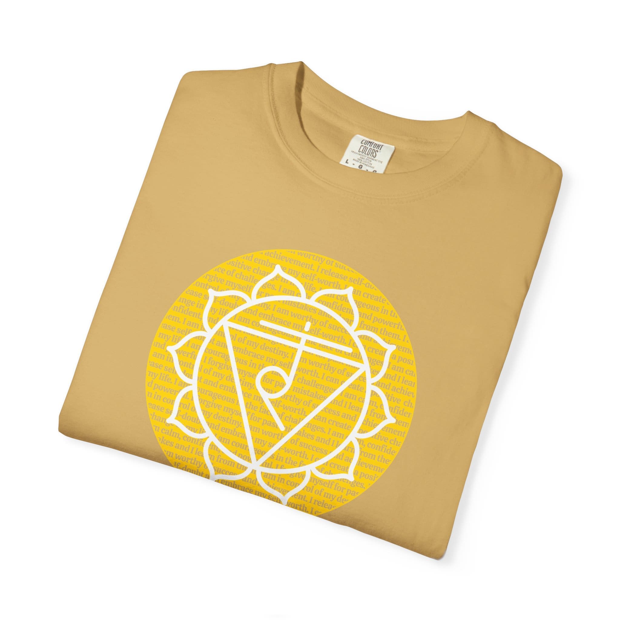 Solar Plexus Chakra Affirmations Heavyweight T-Shirt - Image 4