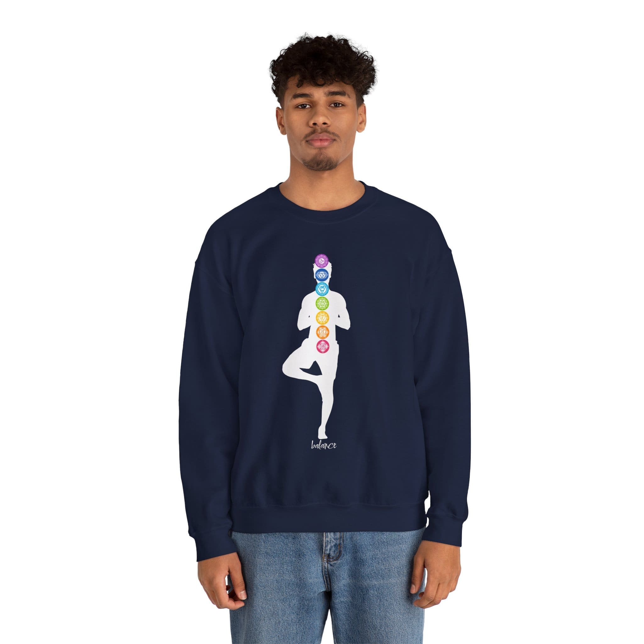 Balance - Chakra Crewneck Sweatshirt with Male Silhouette - Image 19