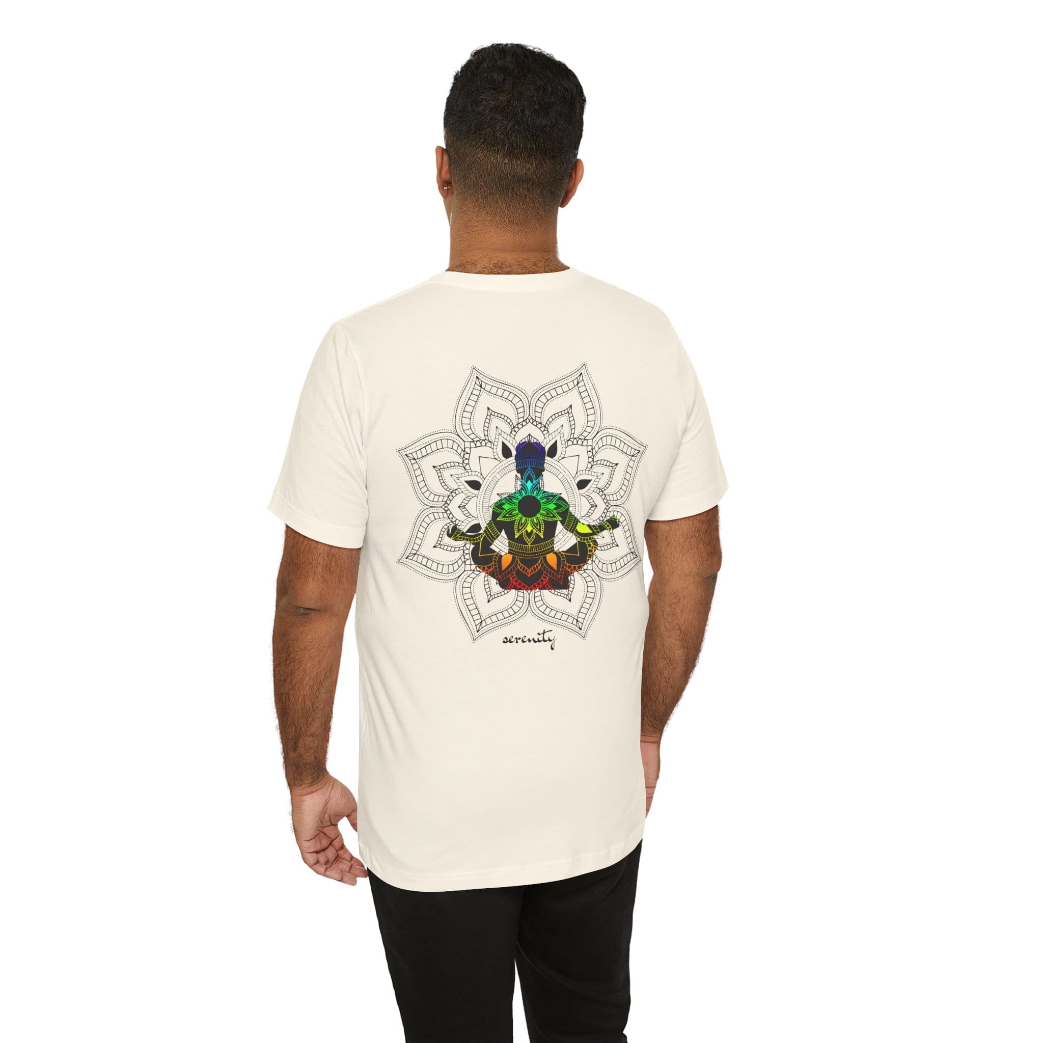 Serenity - Chakra Mandala Lightweight Shirt with Male Silhouette - Image 19