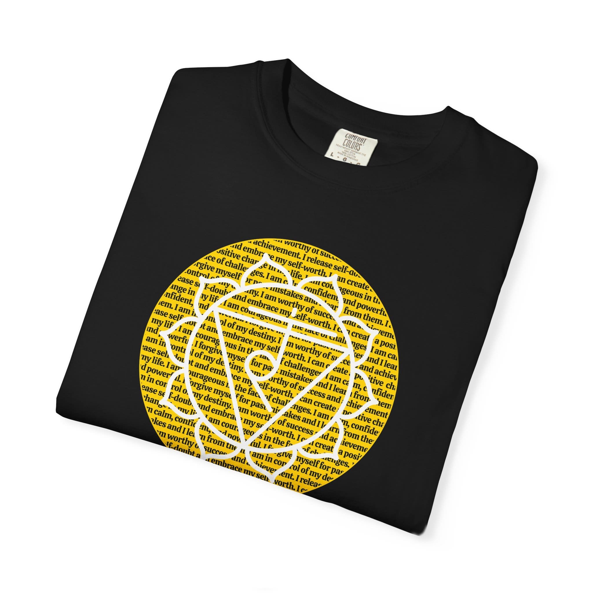 Solar Plexus Chakra Affirmations Heavyweight T-Shirt - Image 21