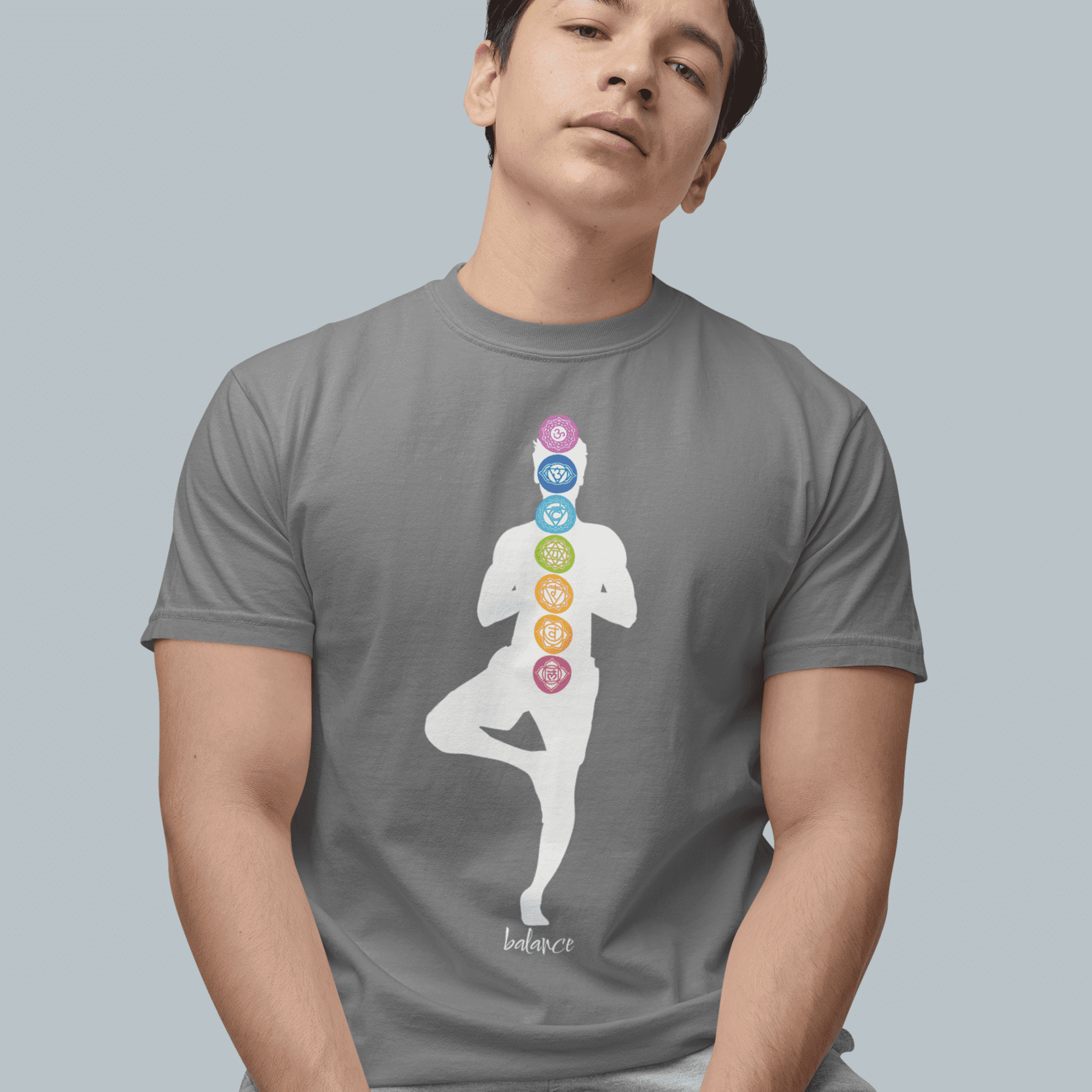 Balance - Chakra Heavyweight T-Shirt with Male Silhouette