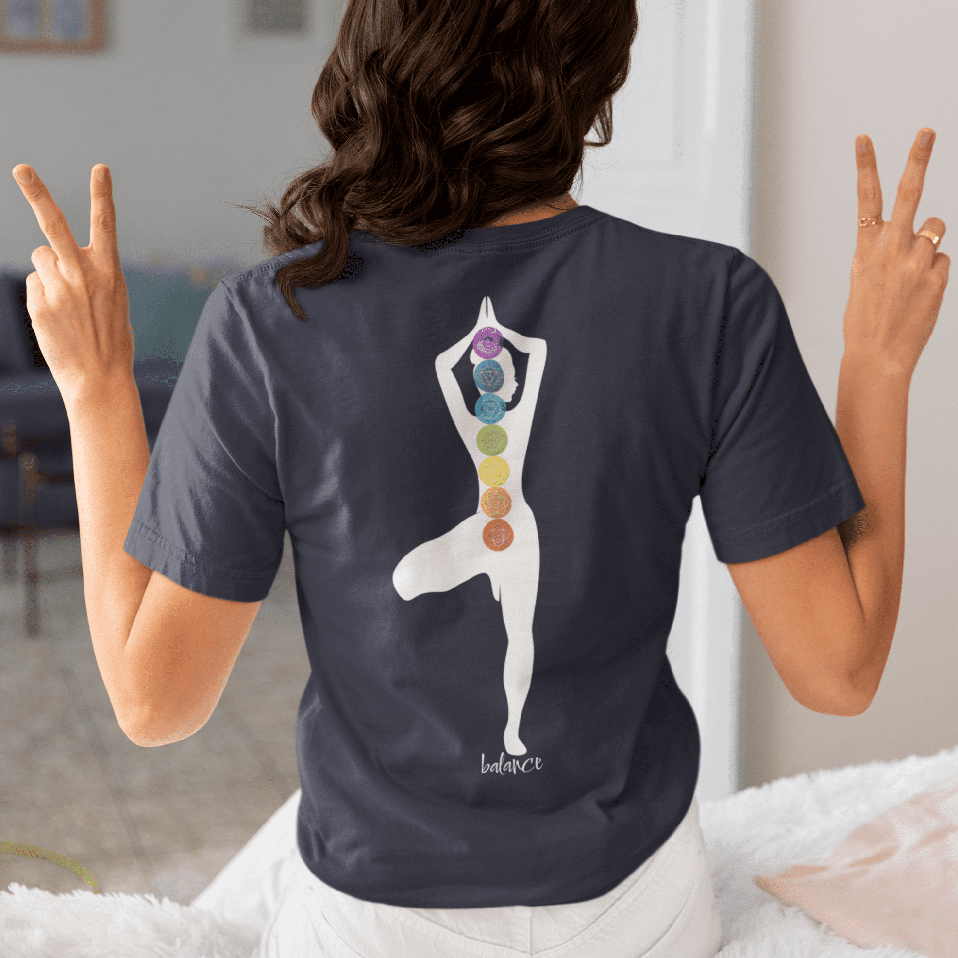 Balance - Chakra Lightweight T-Shirt with Female Silhouette
