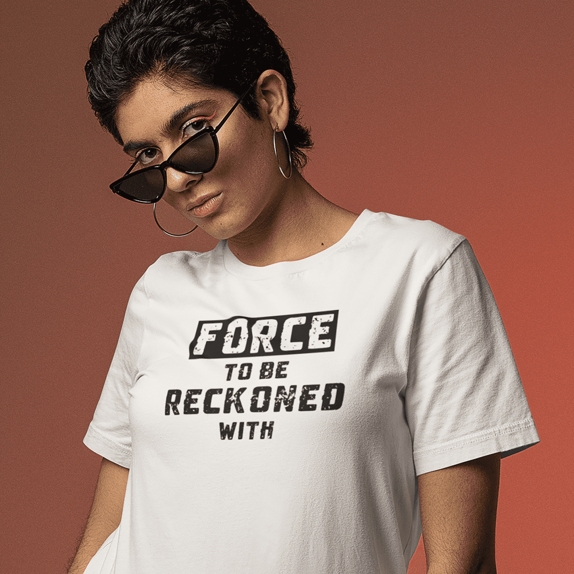 Force to be Reckoned With Lightweight T-Shirt - Text Only