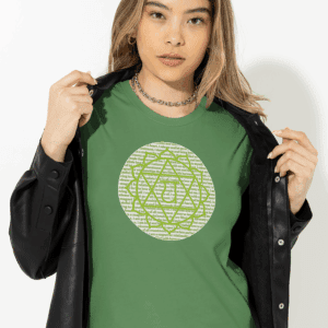 Heart Chakra Affirmations Lightweight T-Shirt - Green Text