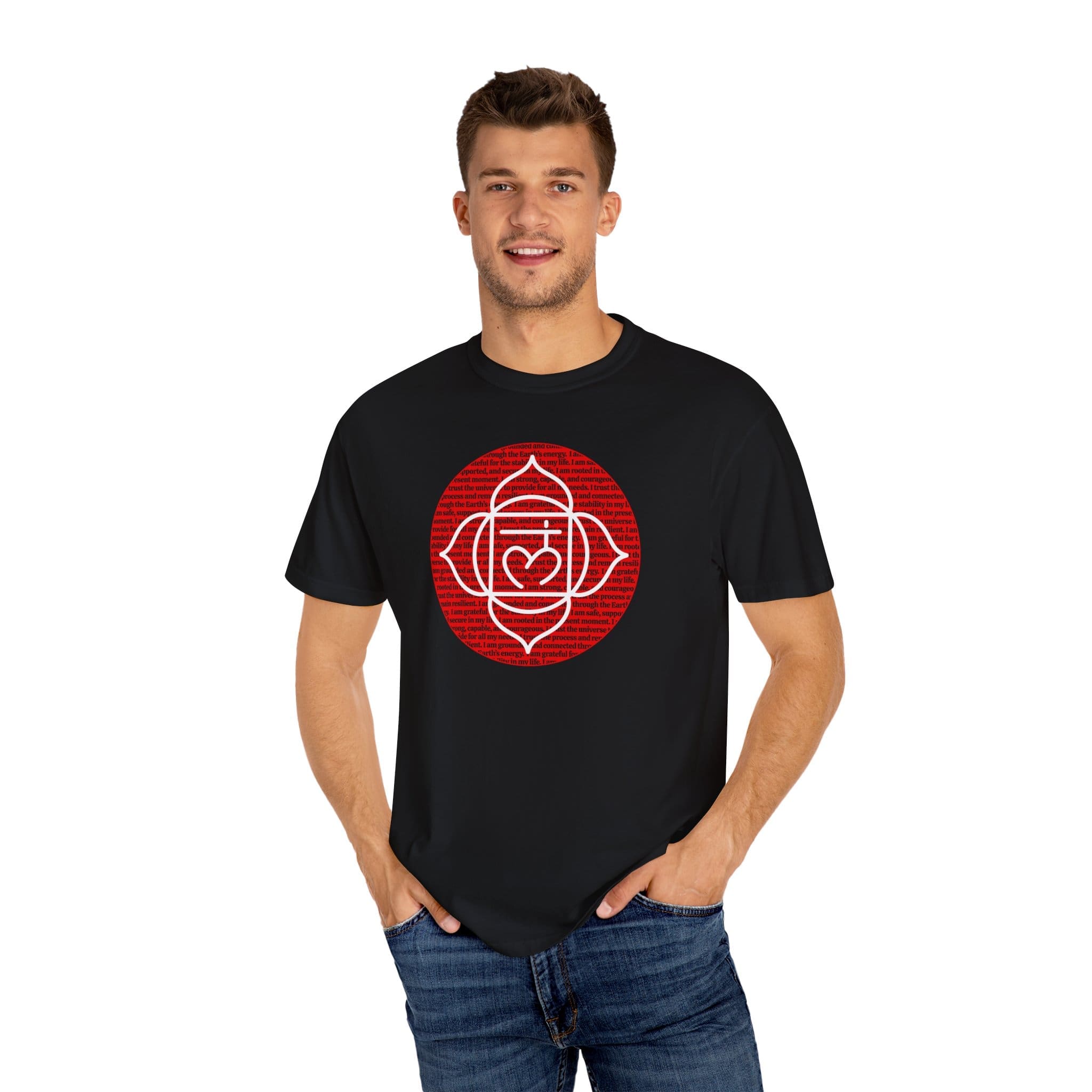 Root Chakra Affirmations Heavyweight T-Shirt - Image 22