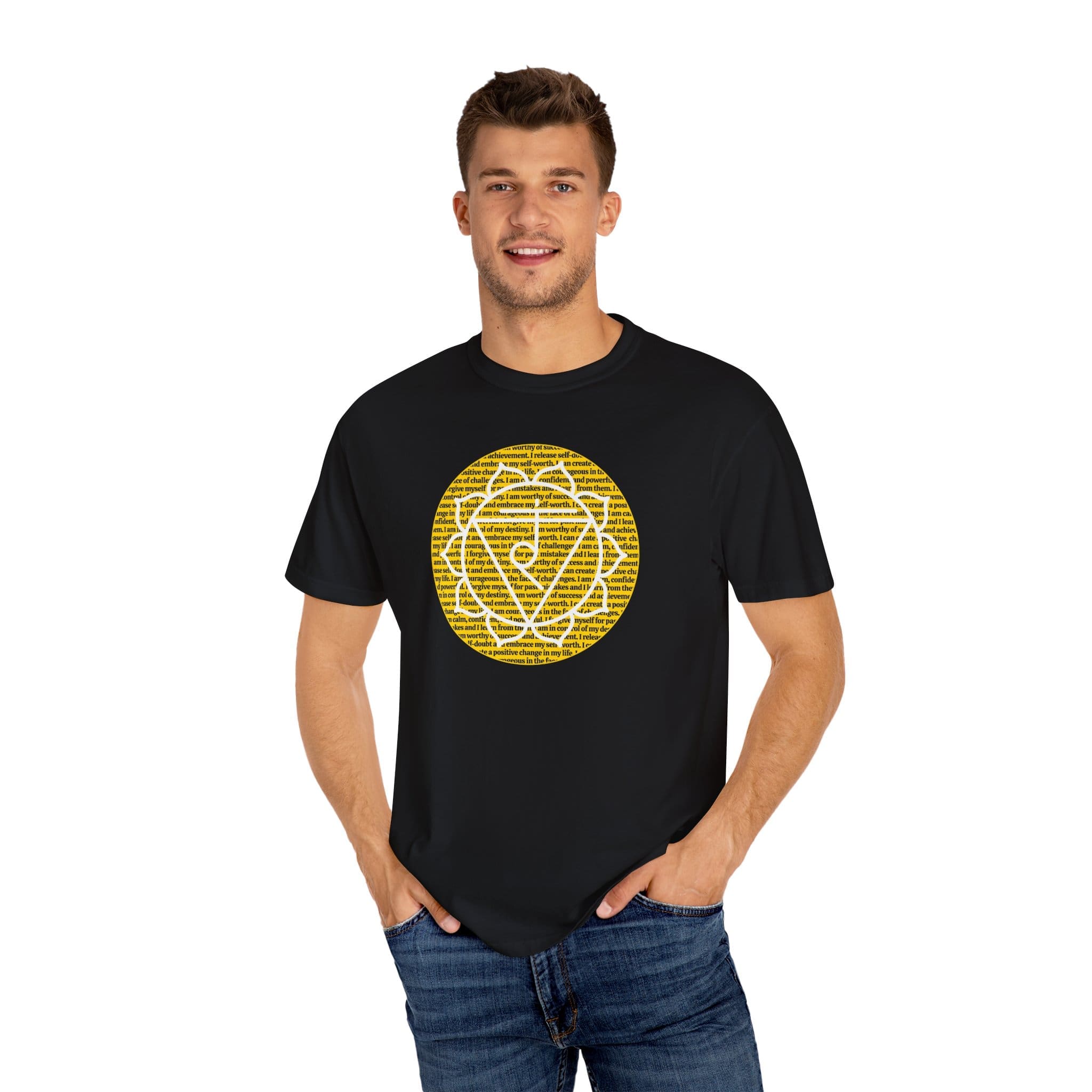Solar Plexus Chakra Affirmations Heavyweight T-Shirt - Image 22
