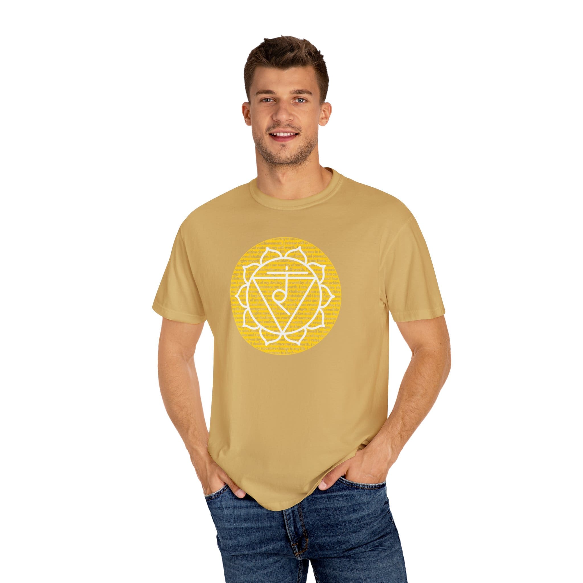 Solar Plexus Chakra Affirmations Heavyweight T-Shirt - Image 6