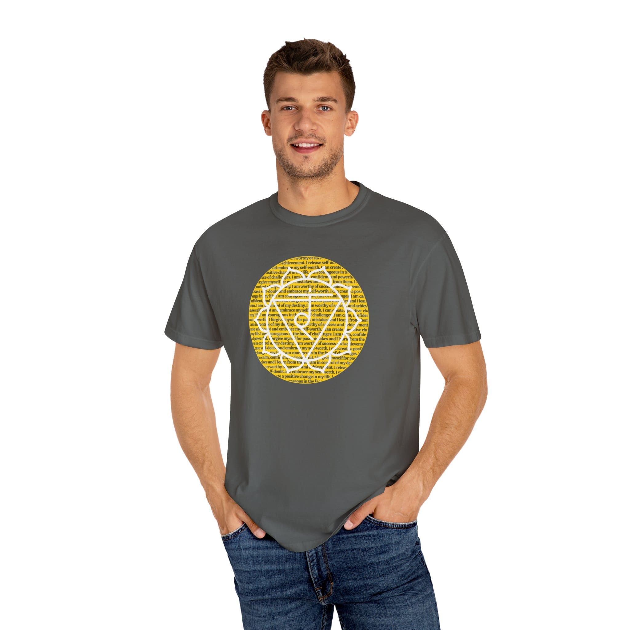 Solar Plexus Chakra Affirmations Heavyweight T-Shirt - Image 18