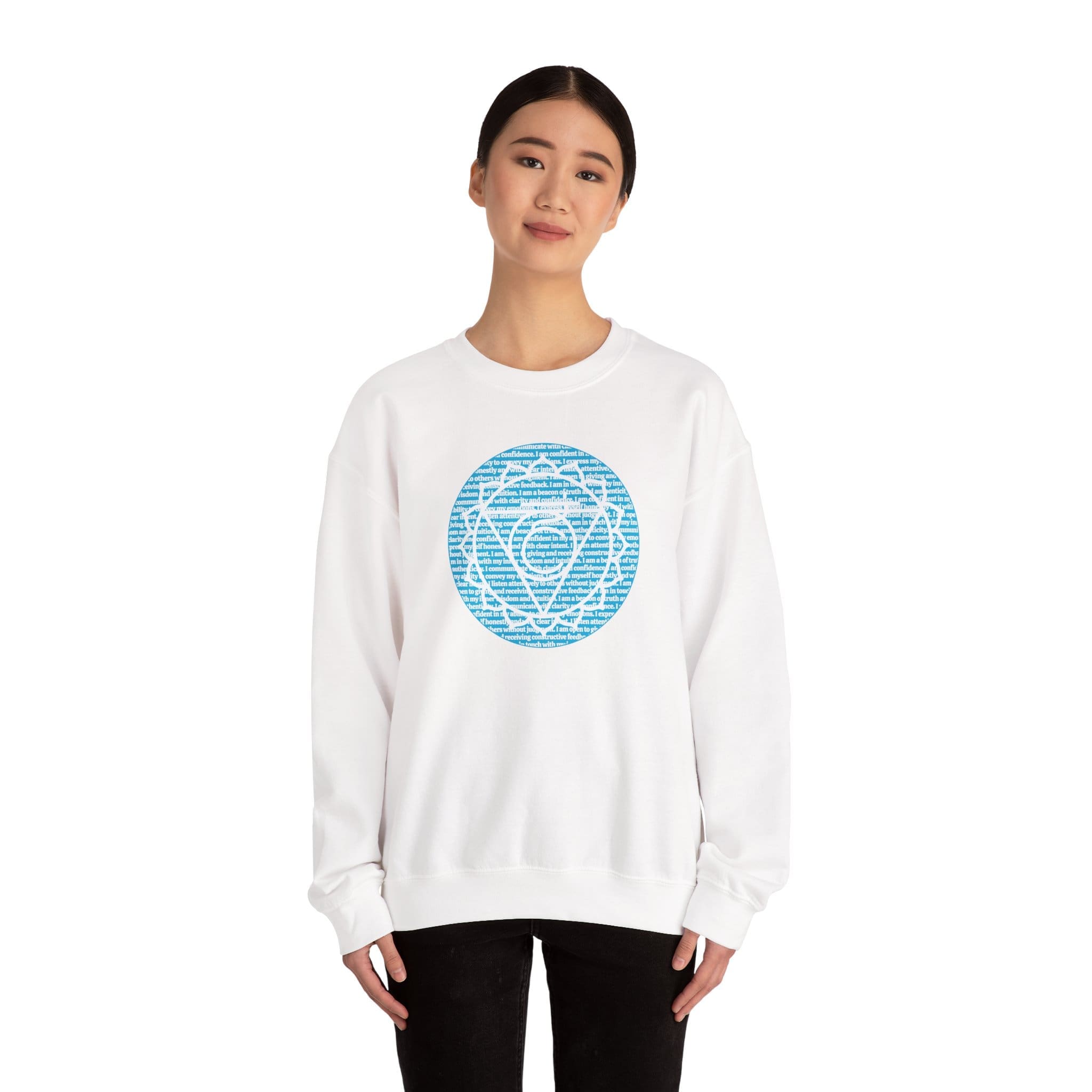 Throat Chakra Affirmations Crewneck Sweatshirt - Image 5
