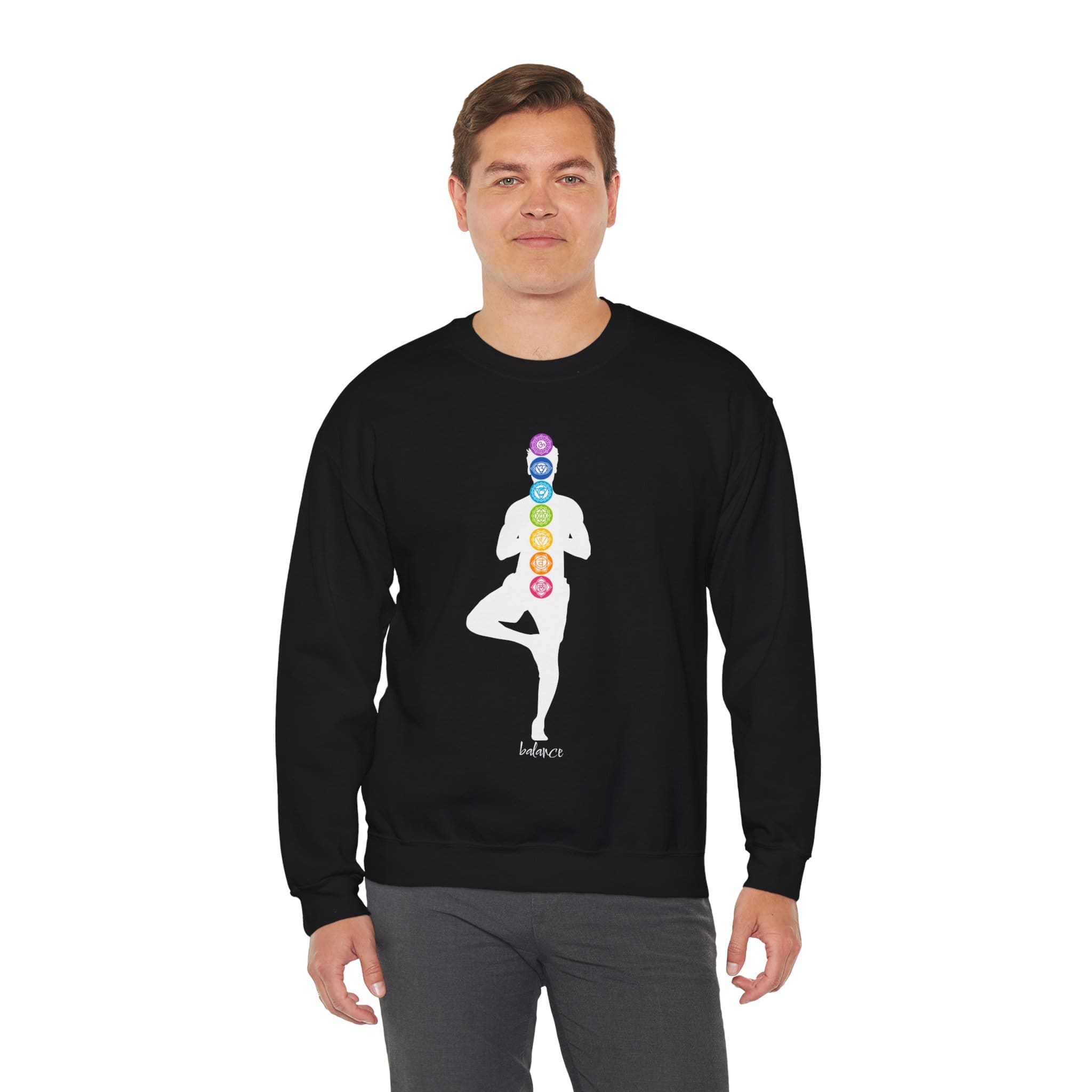 Balance - Chakra Crewneck Sweatshirt with Male Silhouette - Image 14