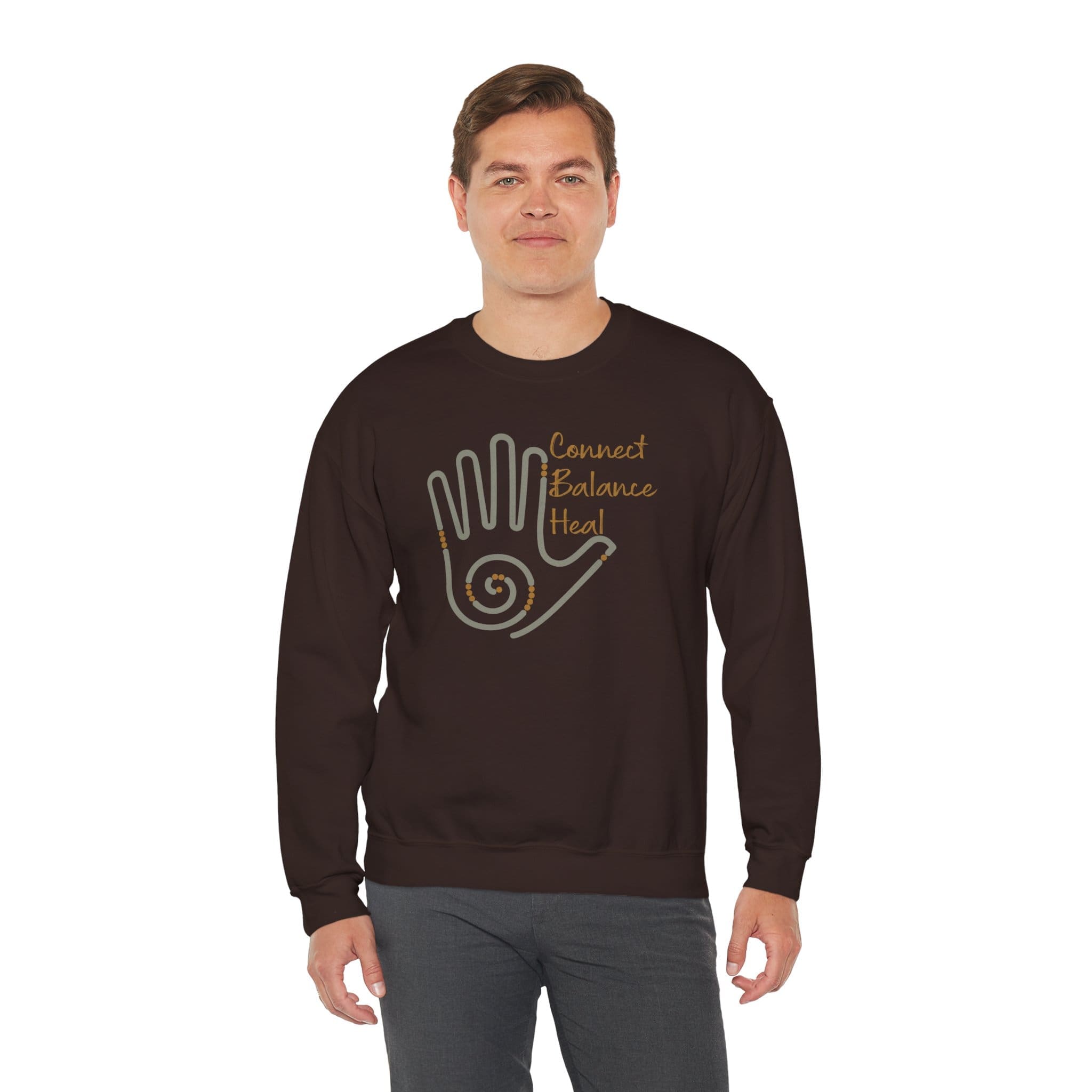 Connect, Balance, Heal - Reiki Hand Crewneck Sweatshirt - Image 18