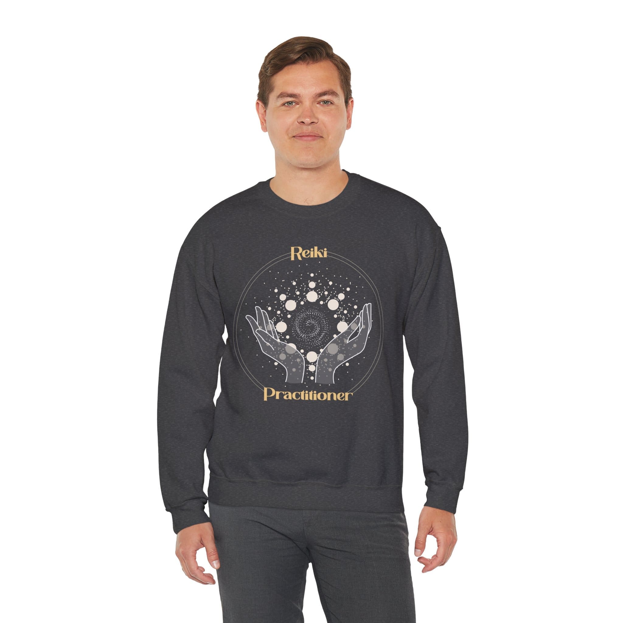 Reiki Practitioner - Crewneck Sweatshirt with Yellow Text - Image 18