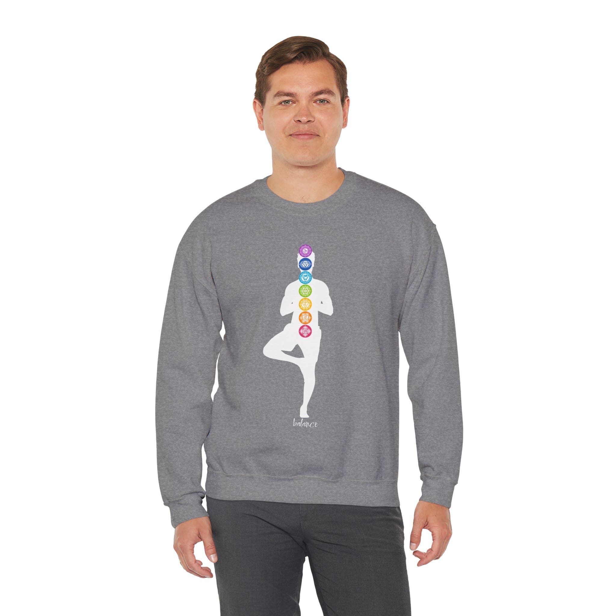 Balance - Chakra Crewneck Sweatshirt with Male Silhouette - Image 5