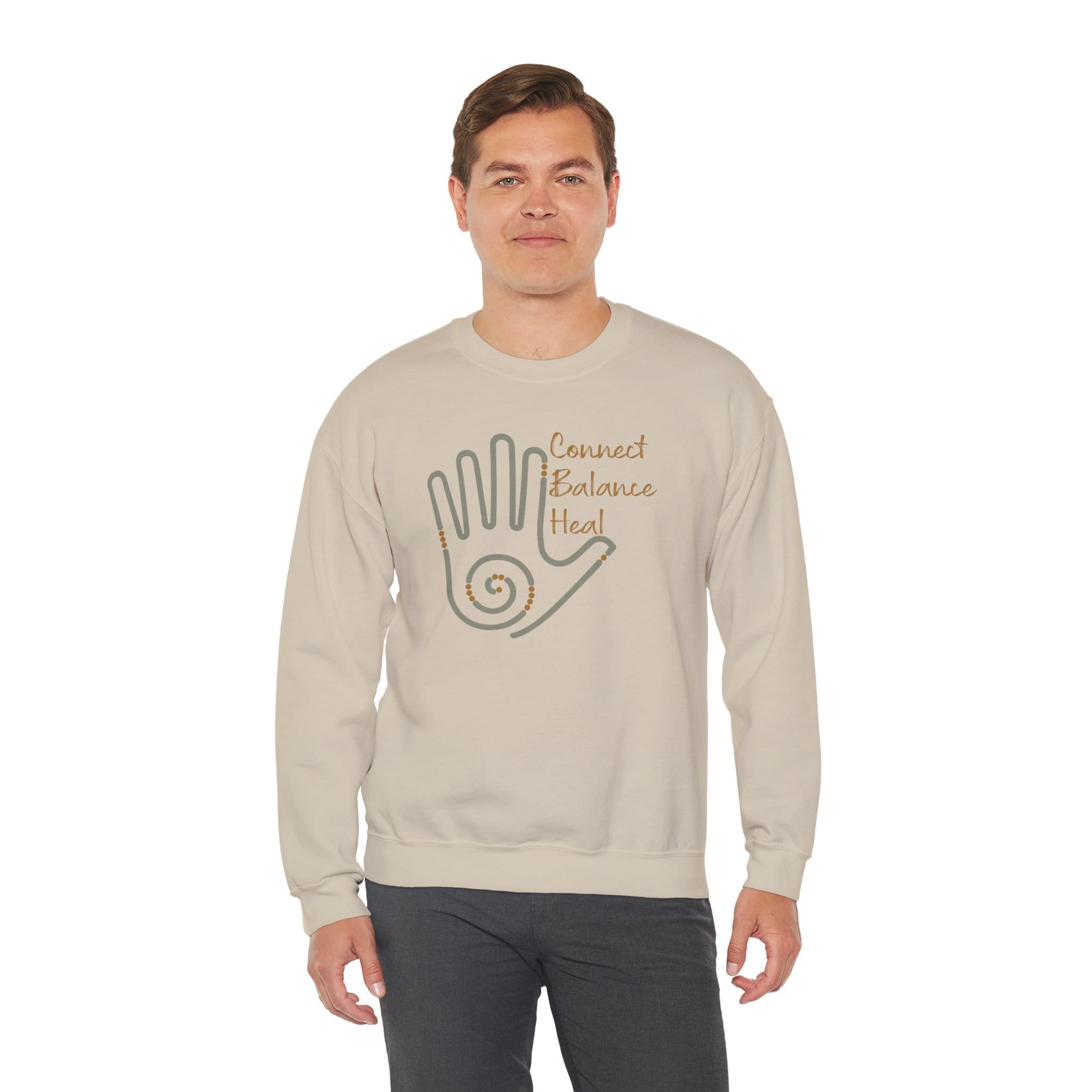 Connect, Balance, Heal - Reiki Hand Crewneck Sweatshirt - Image 10