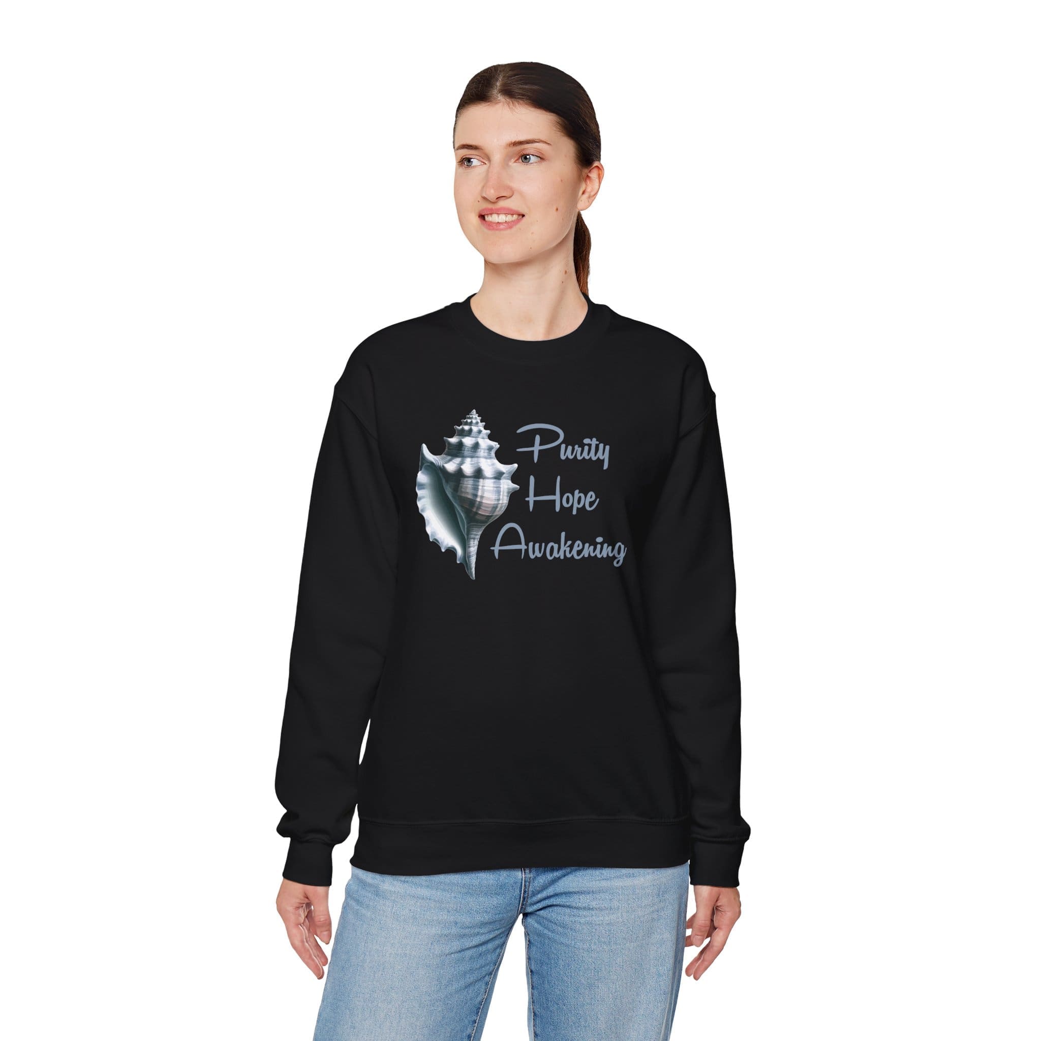 Purity, Hope, Awakening -Conch Shell Crewneck Sweatshirt - Image 22