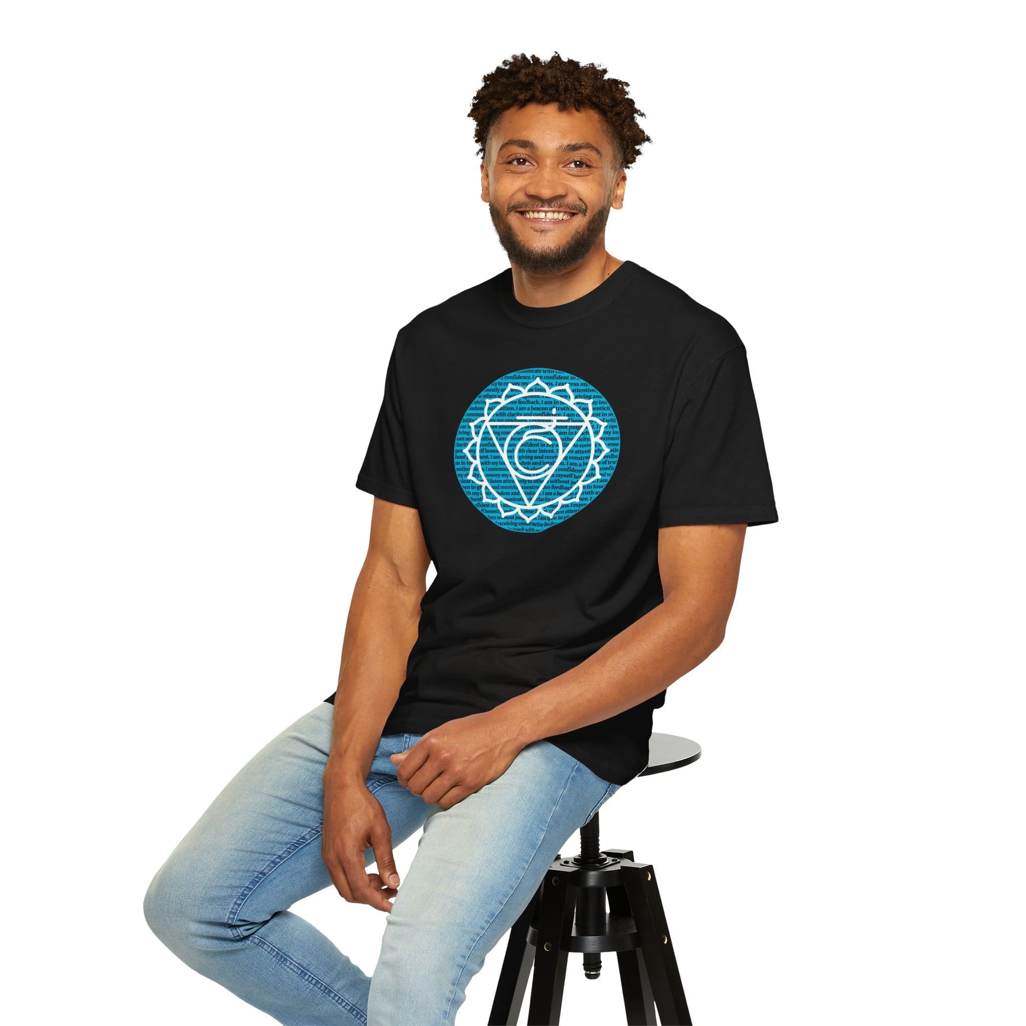 Throat Chakra Affirmations Heavyweight T-Shirt - Image 22