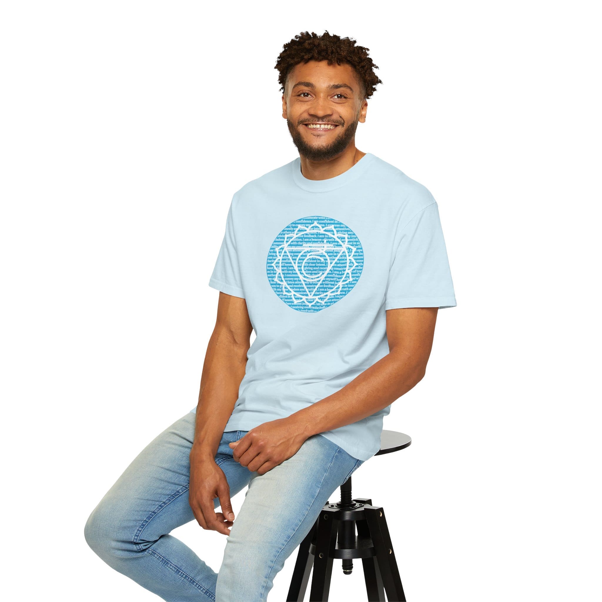 Throat Chakra Affirmations Heavyweight T-Shirt - Image 5