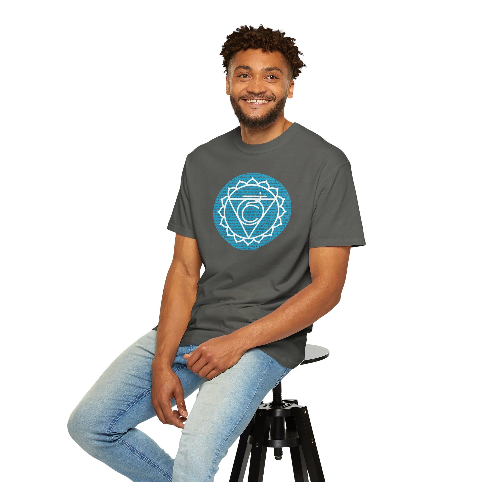 Throat Chakra Affirmations Heavyweight T-Shirt - Image 18