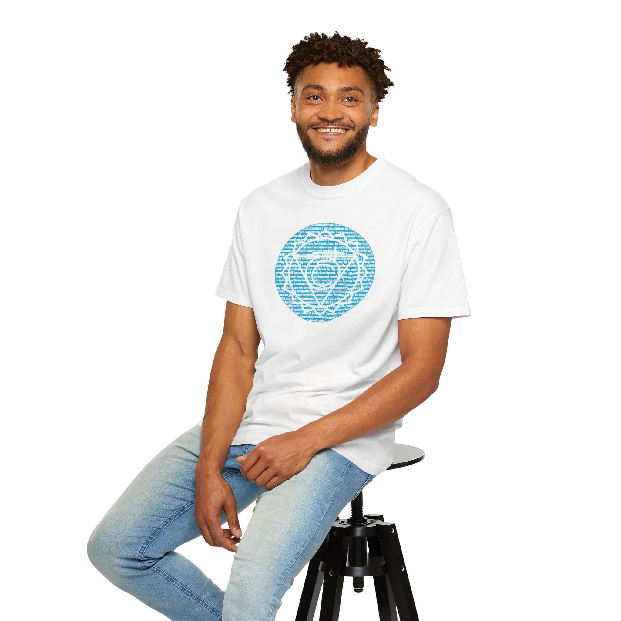 Throat Chakra Affirmations Heavyweight T-Shirt - Image 9