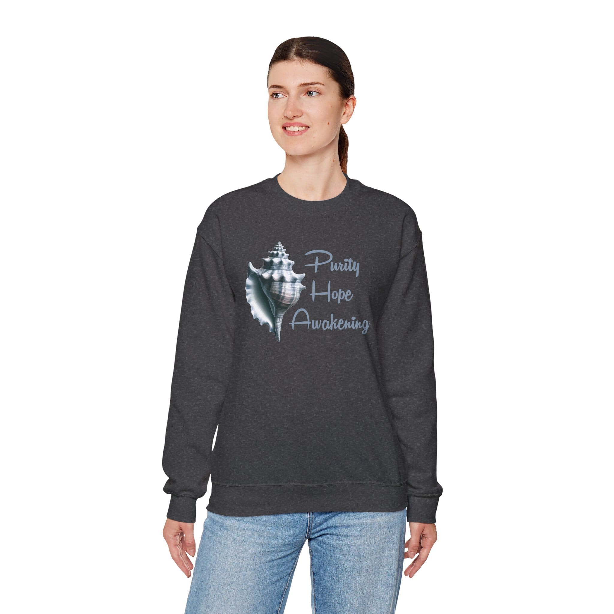 Purity, Hope, Awakening -Conch Shell Crewneck Sweatshirt - Image 18